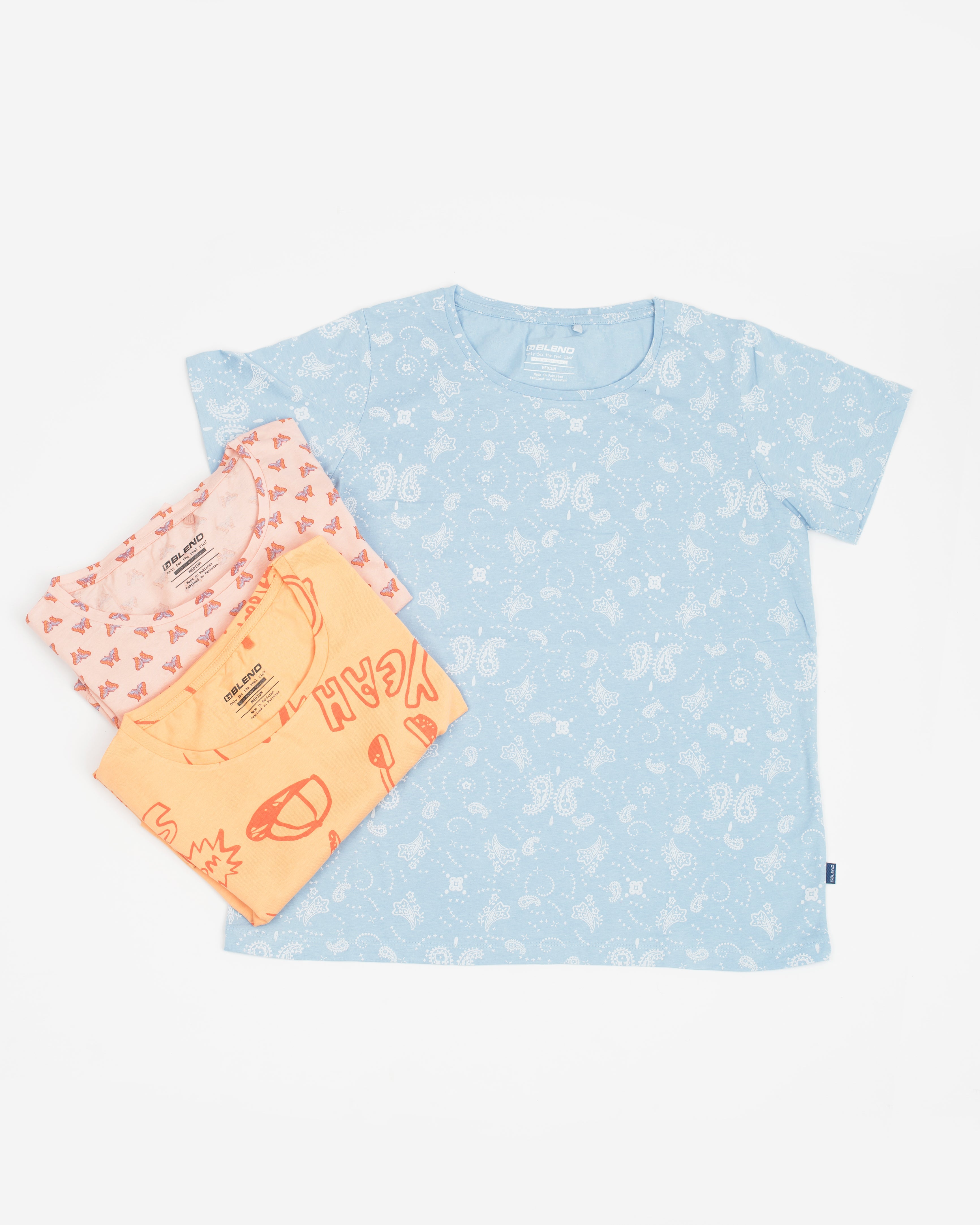Pack Of 3 Printed Short Sleeve Tops Combo-1