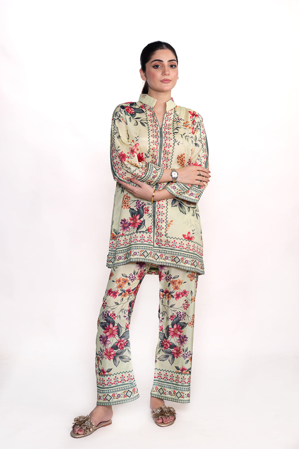 Camellia Printed Swiss Lawn Co-Ord Set
