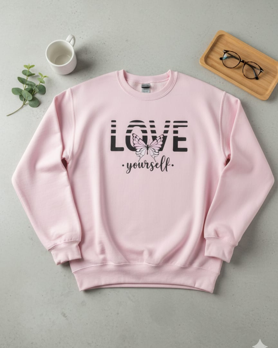 Love Yourself Oversized Fit Pull Over Hoodie