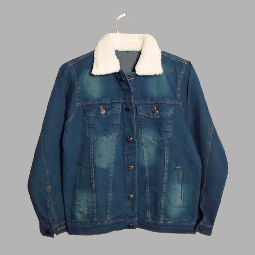 Arctic Collar Vintage Denim Jacket