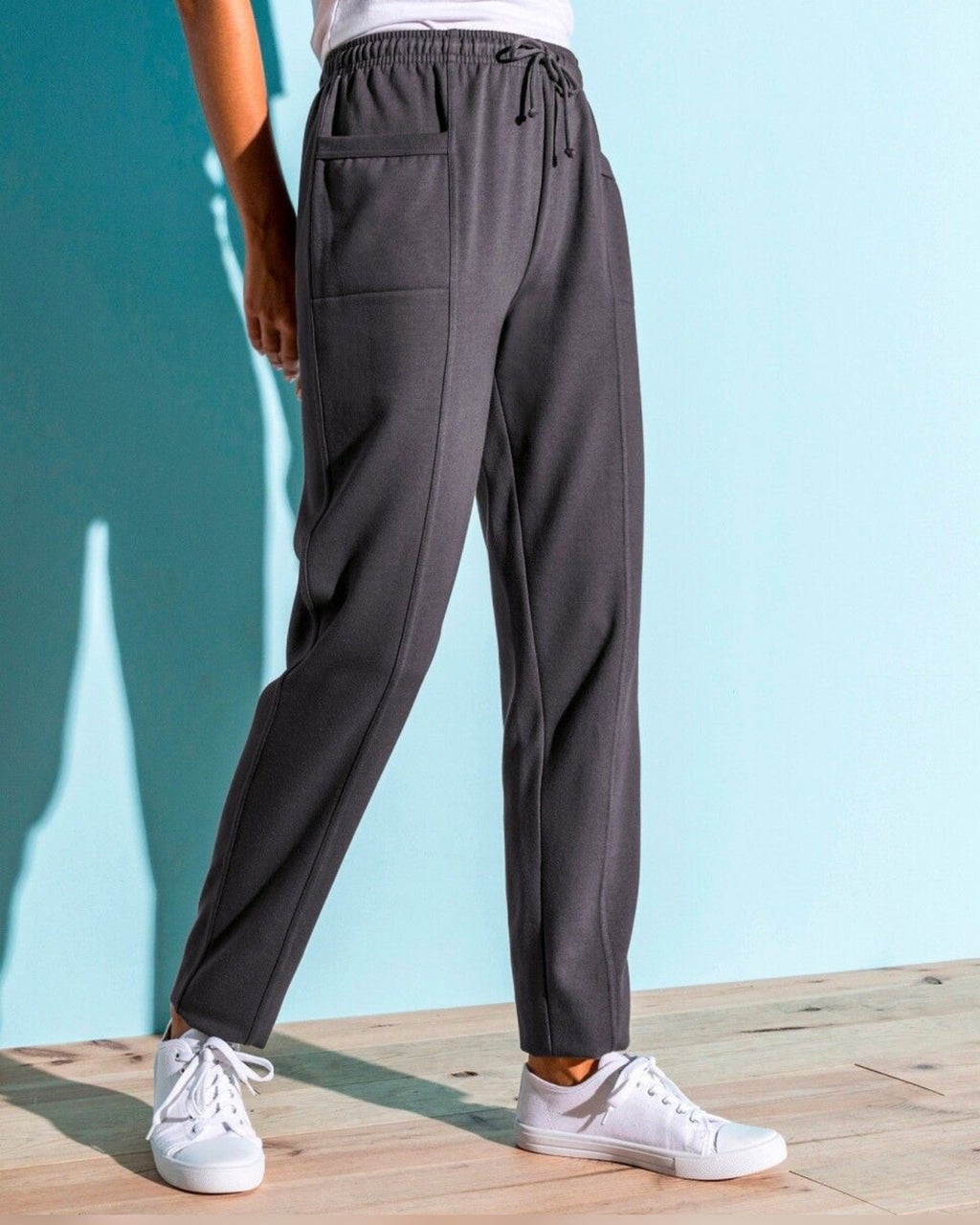 High Waist Fleece Jogger Sweatpant Charcoal