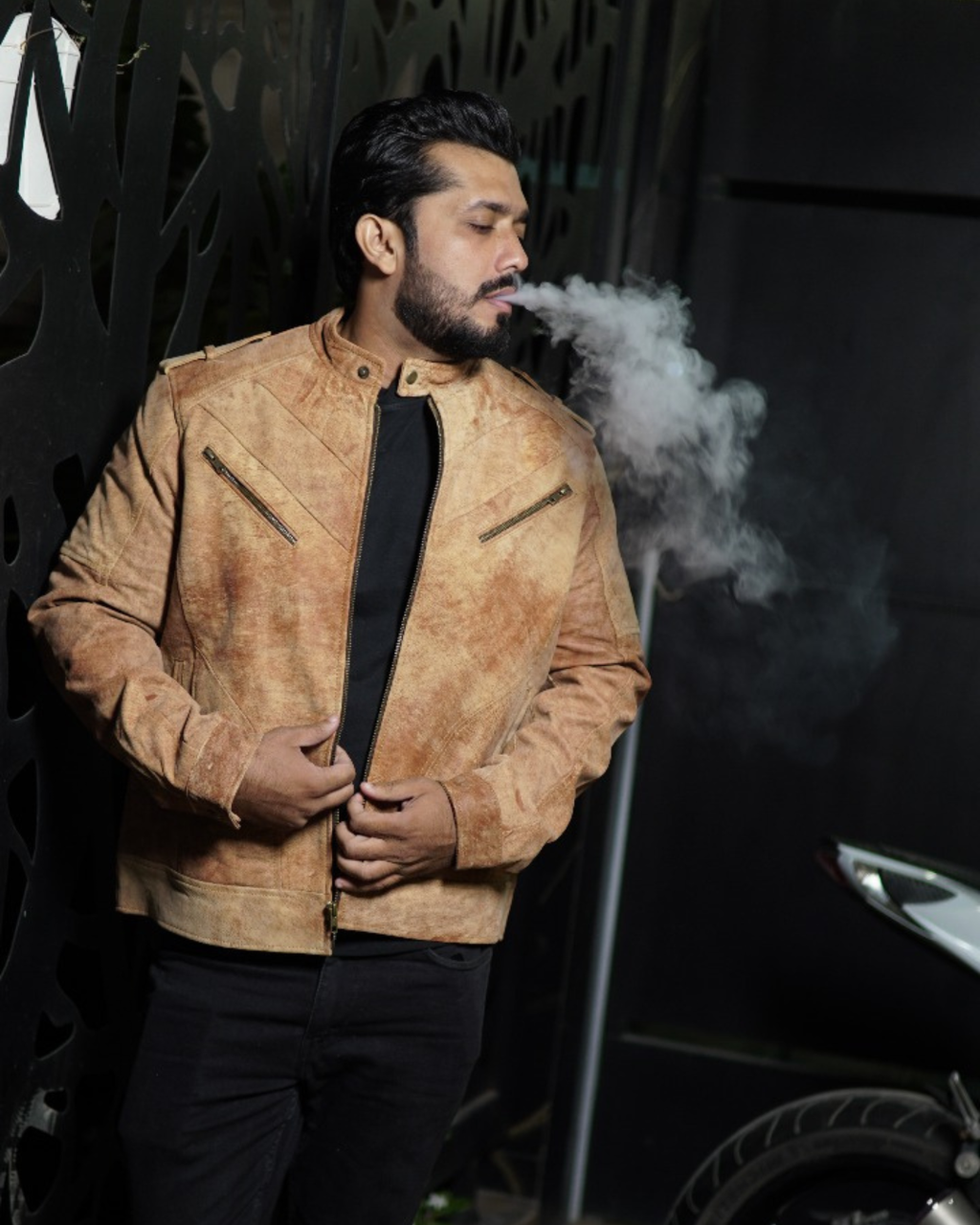 Two Torn Matt Pure LAMB Leather Jacket