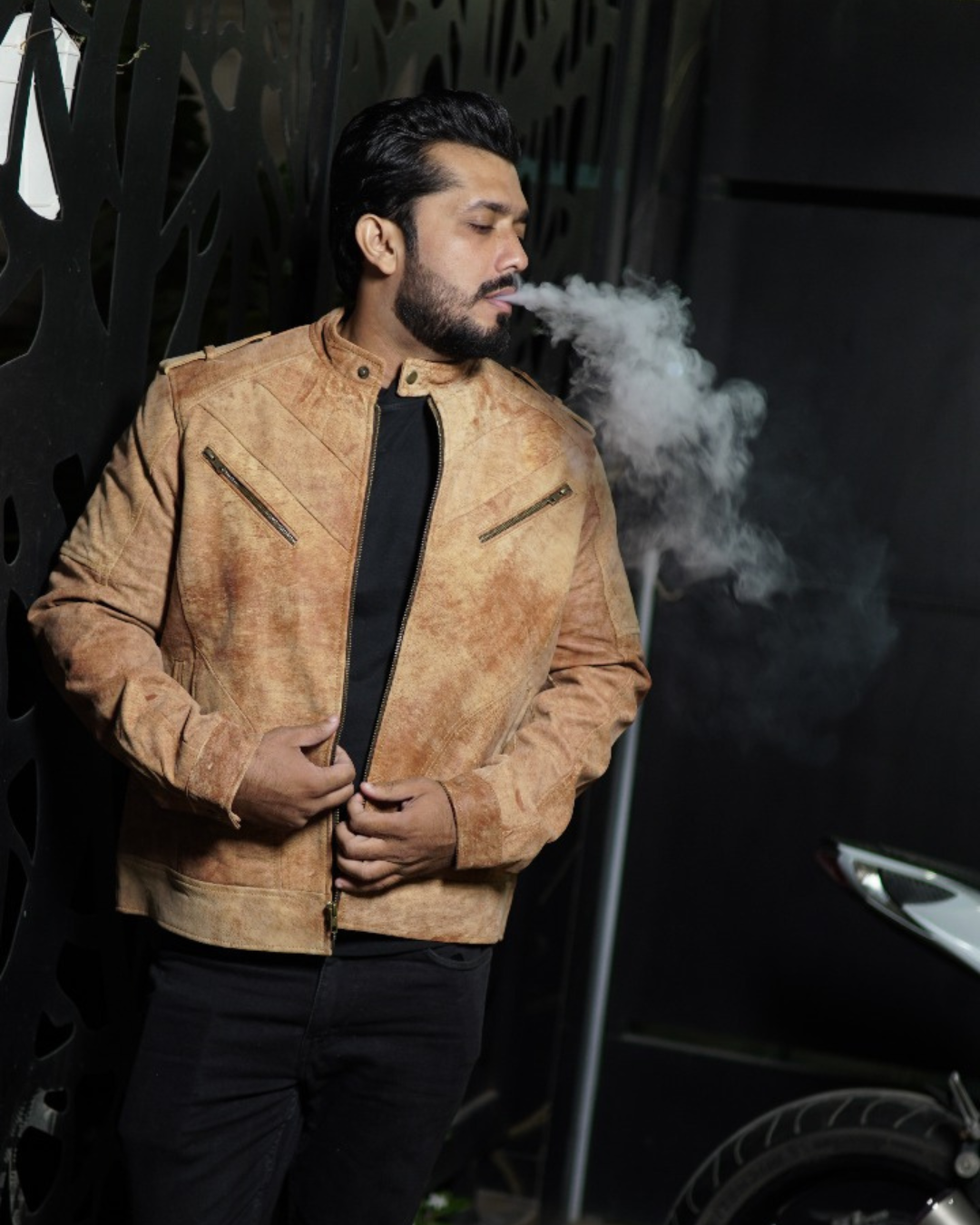 Two Torn Matt Pure LAMB Leather Jacket