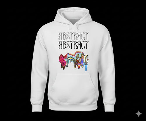 Abstract Graphics White Hoodie