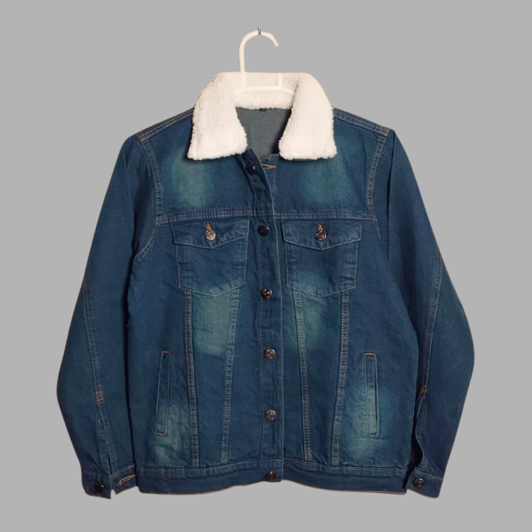 Arctic Collar Vintage Denim Jacket