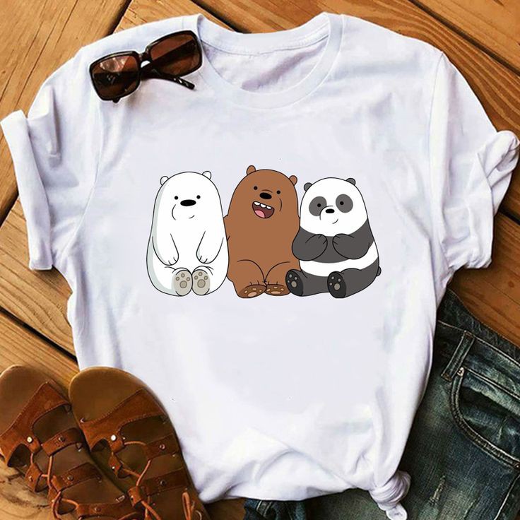 We Bears Graphic Drop Shoulder Oversized Tee