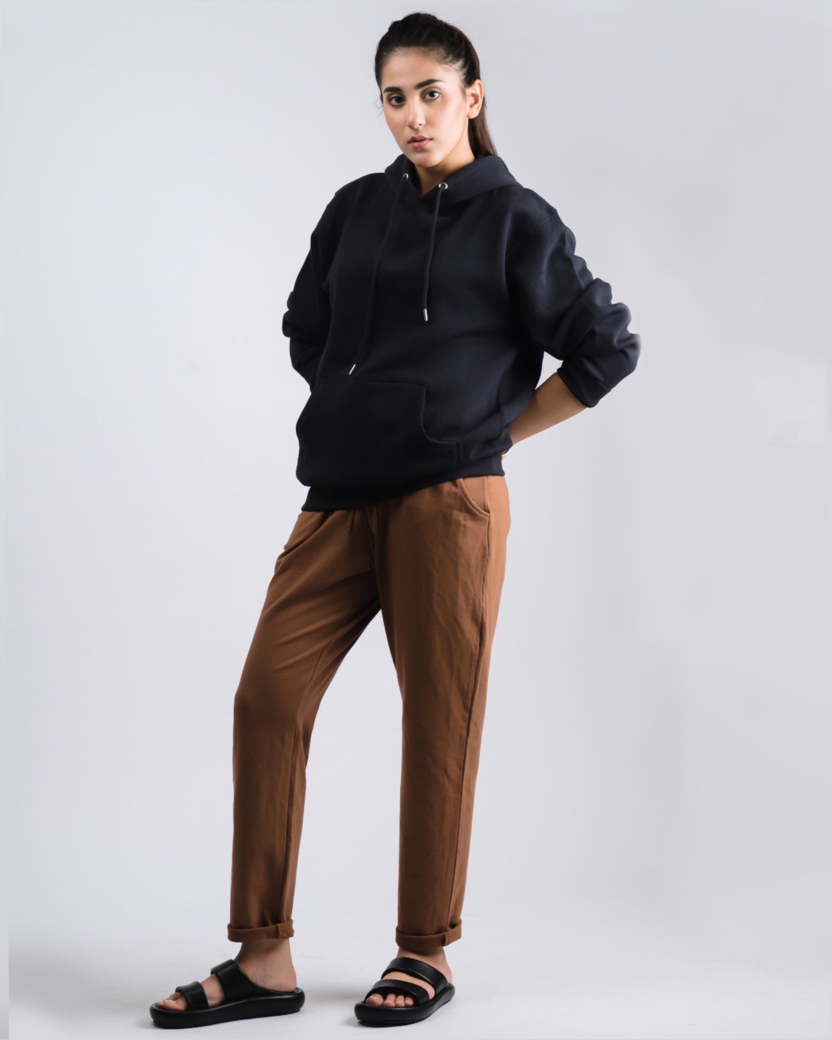 Brown Black Combo Winter Tracksuit