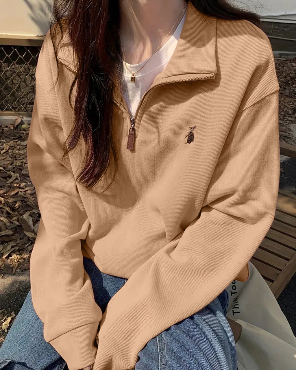 Half Zip Mockneck Fleece Sweater