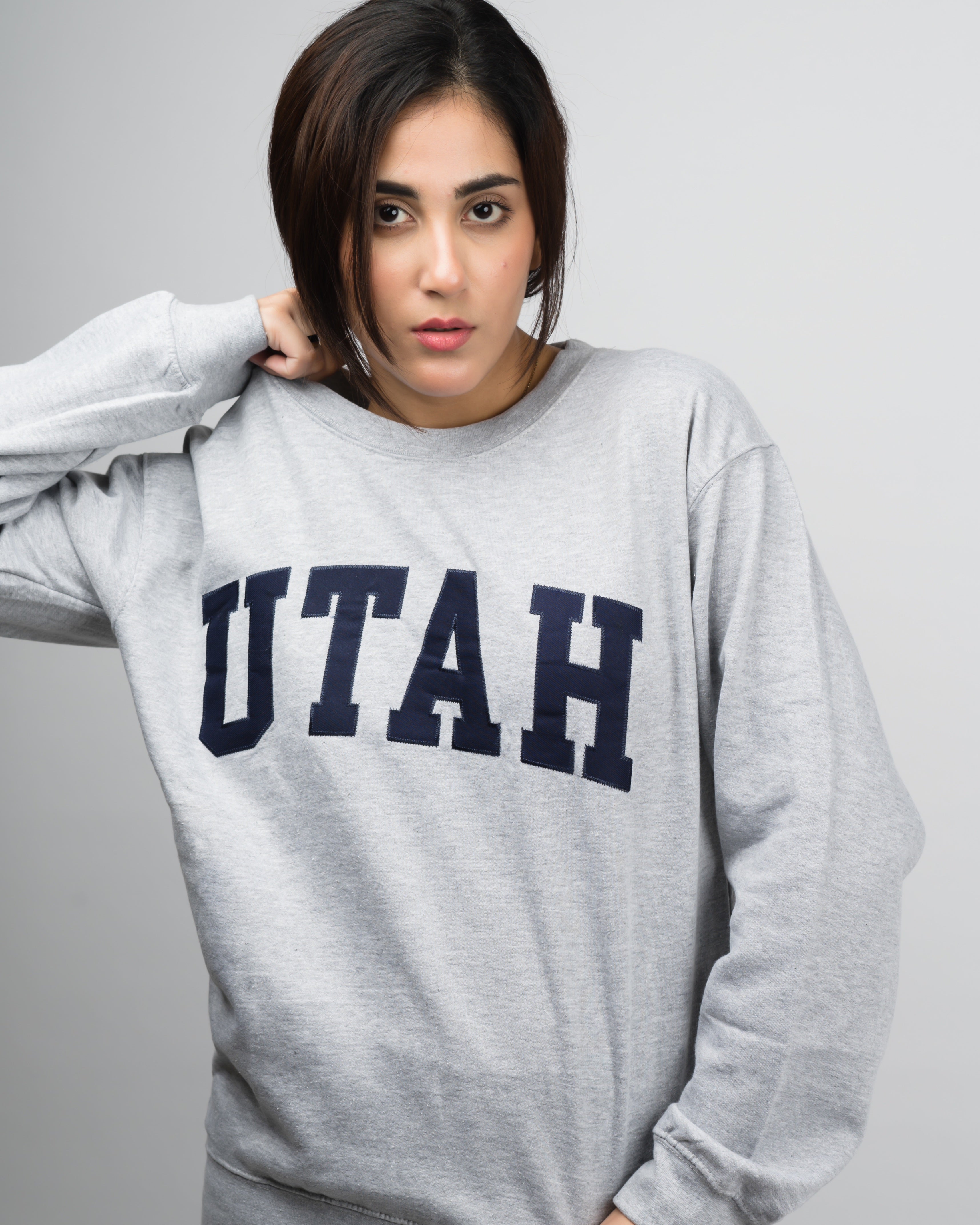 UTAH Embroidered Sweatshirt Grey