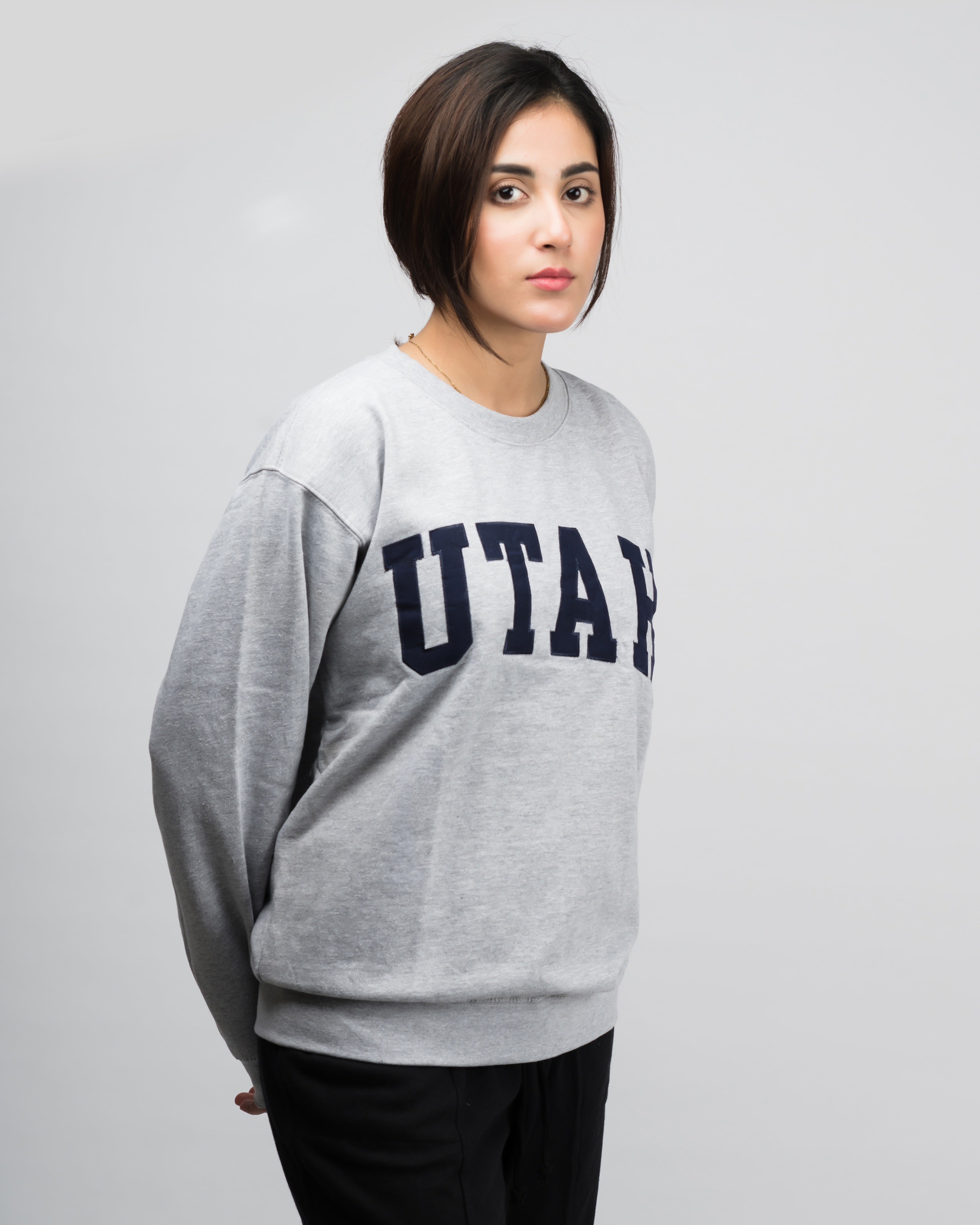 UTAH Embroidered Sweatshirt Grey