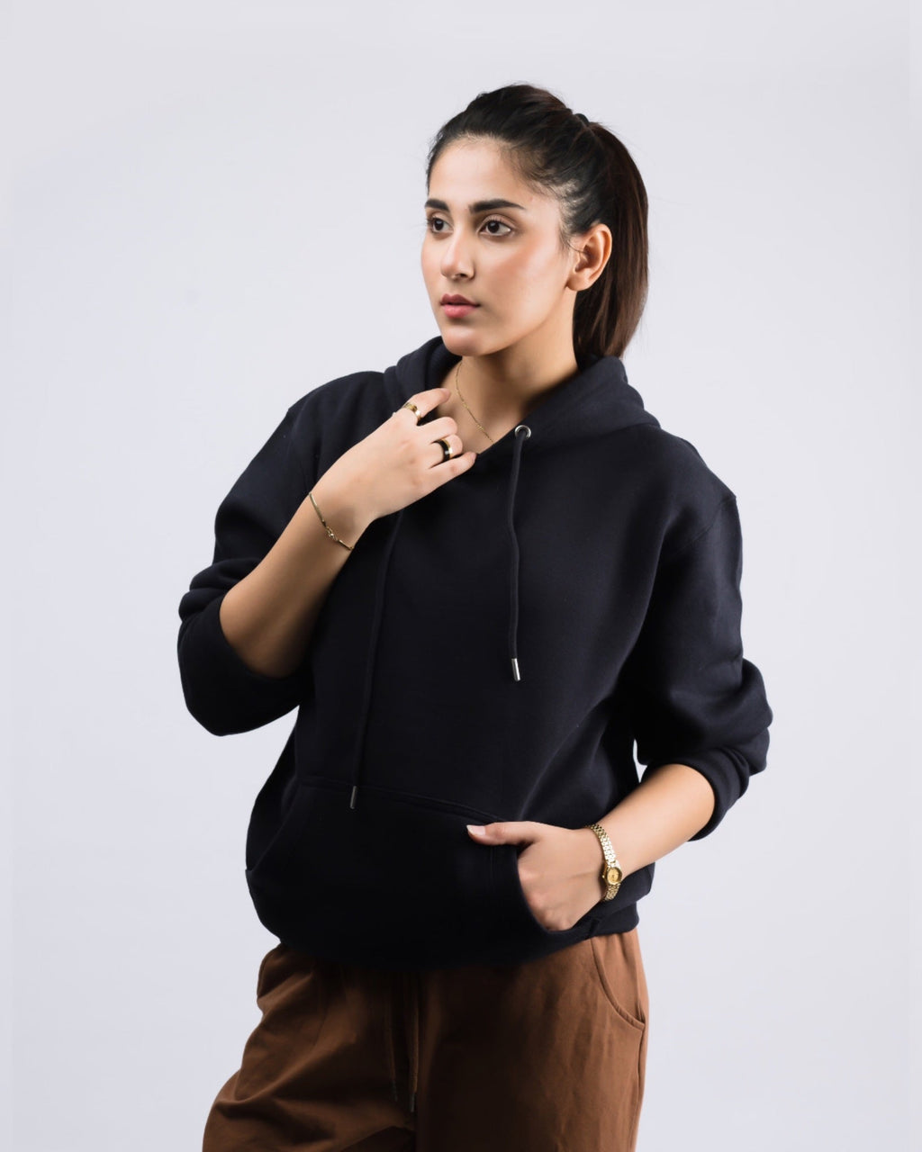 Brown Black Combo Winter Tracksuit