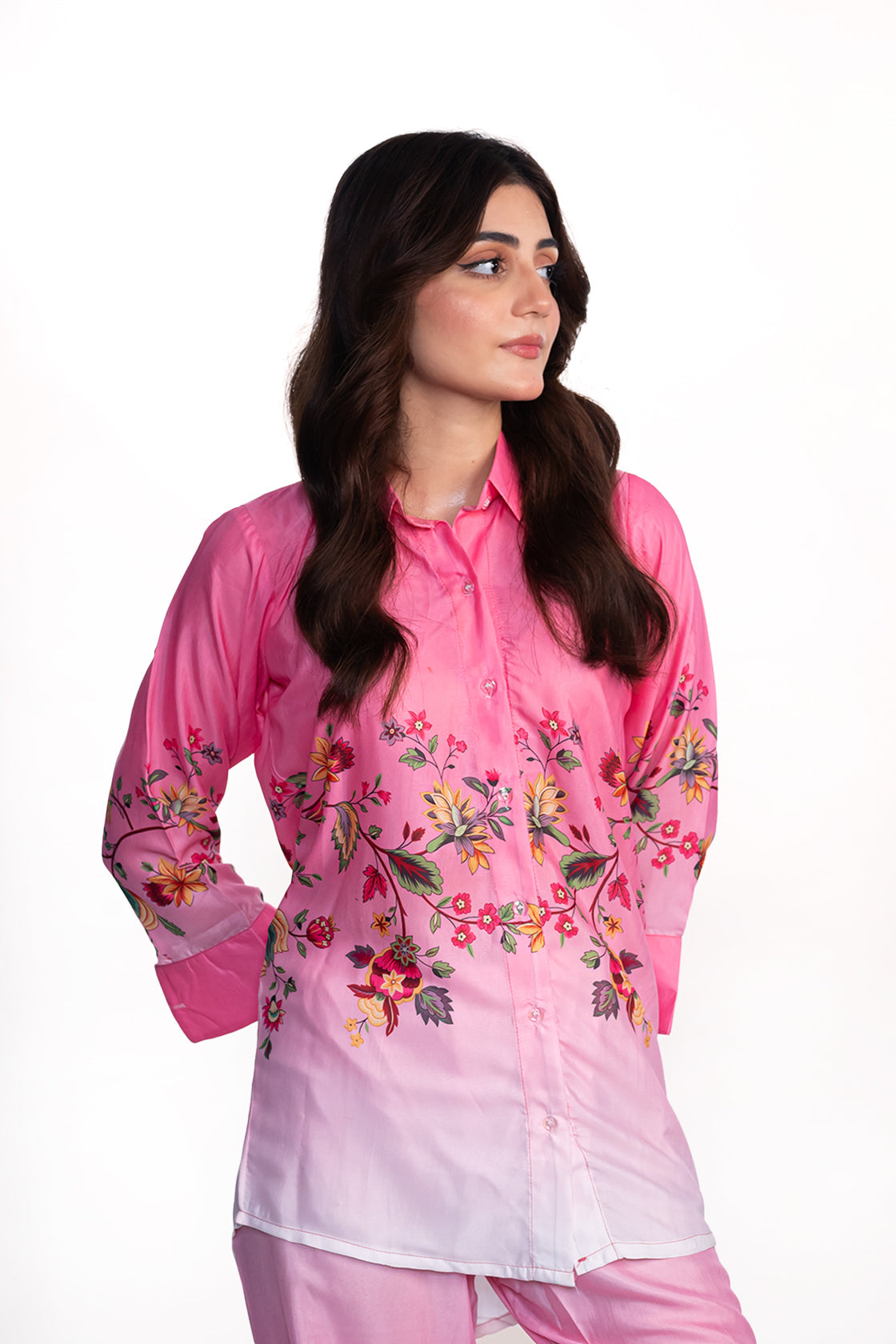 Primrose Pink Printed Swiss Lawn Co-Ord Set