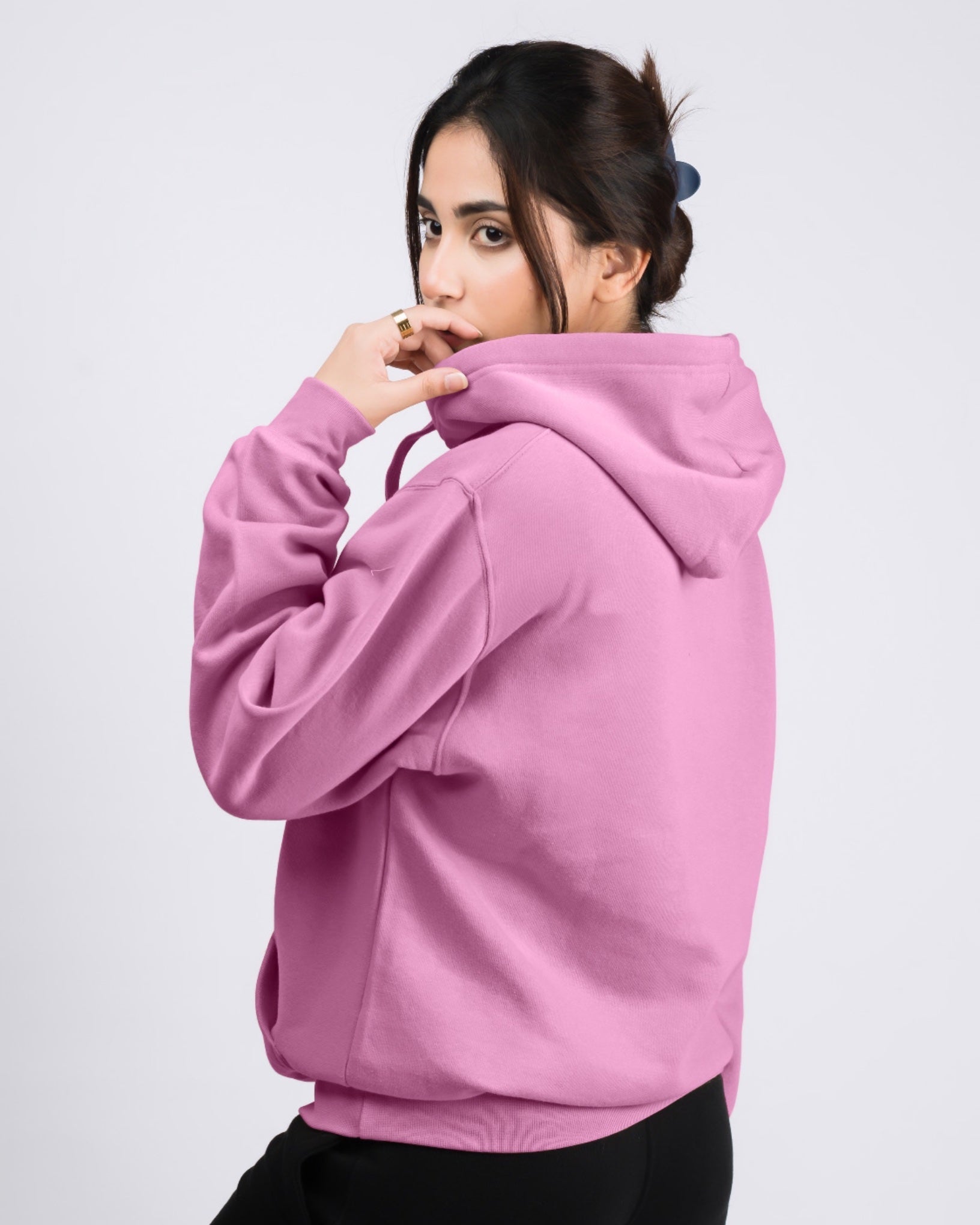 Premium Oversized Fit Pull Over Hoodie Pink