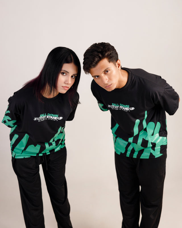 Fall Down Graphic Drop Shoulder Oversized Tee