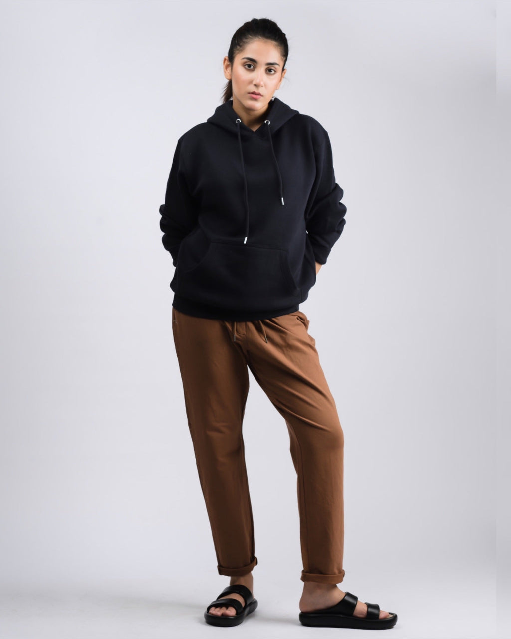 Brown Black Combo Winter Tracksuit