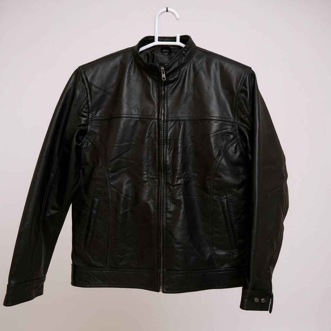 Men’s Classic Black Pure COW Leather Jacket