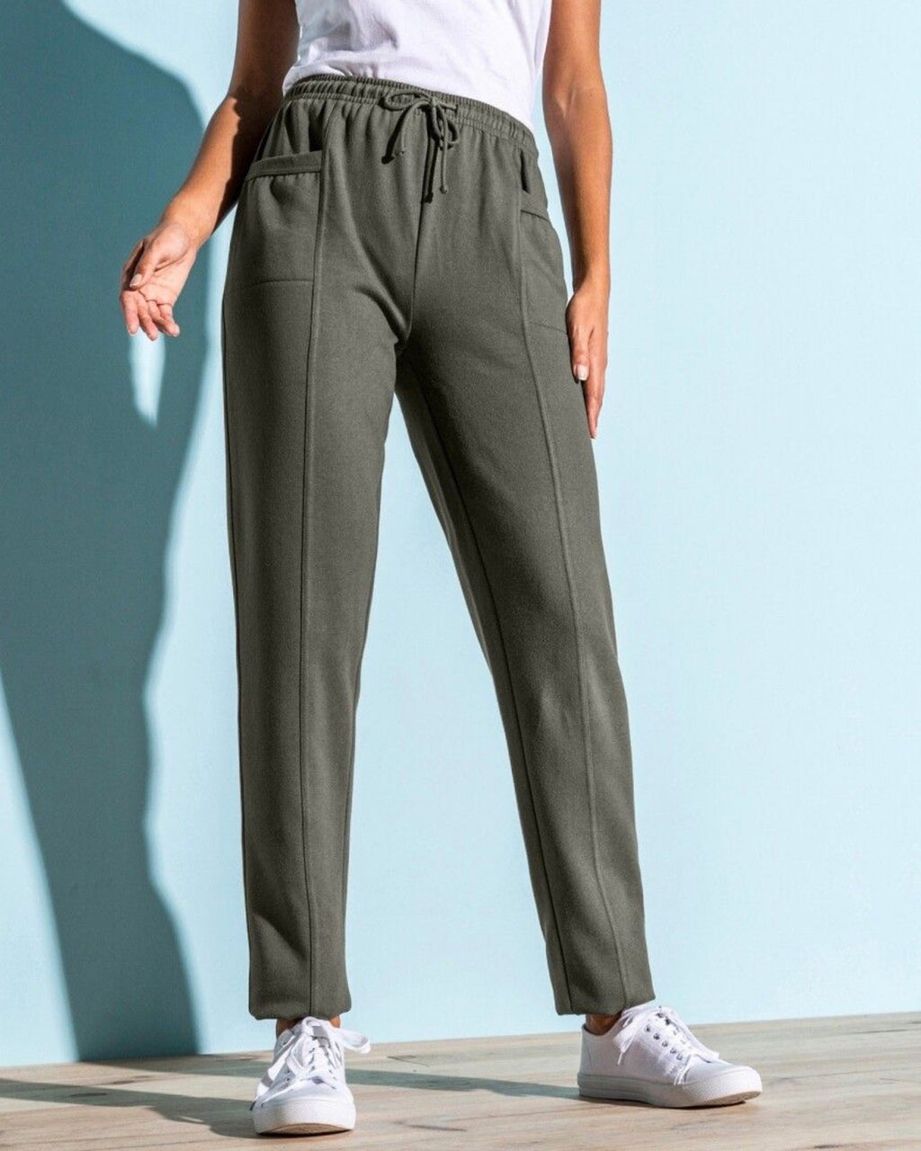 High Waist Front Pocket Fleece Jogger Sweatpant