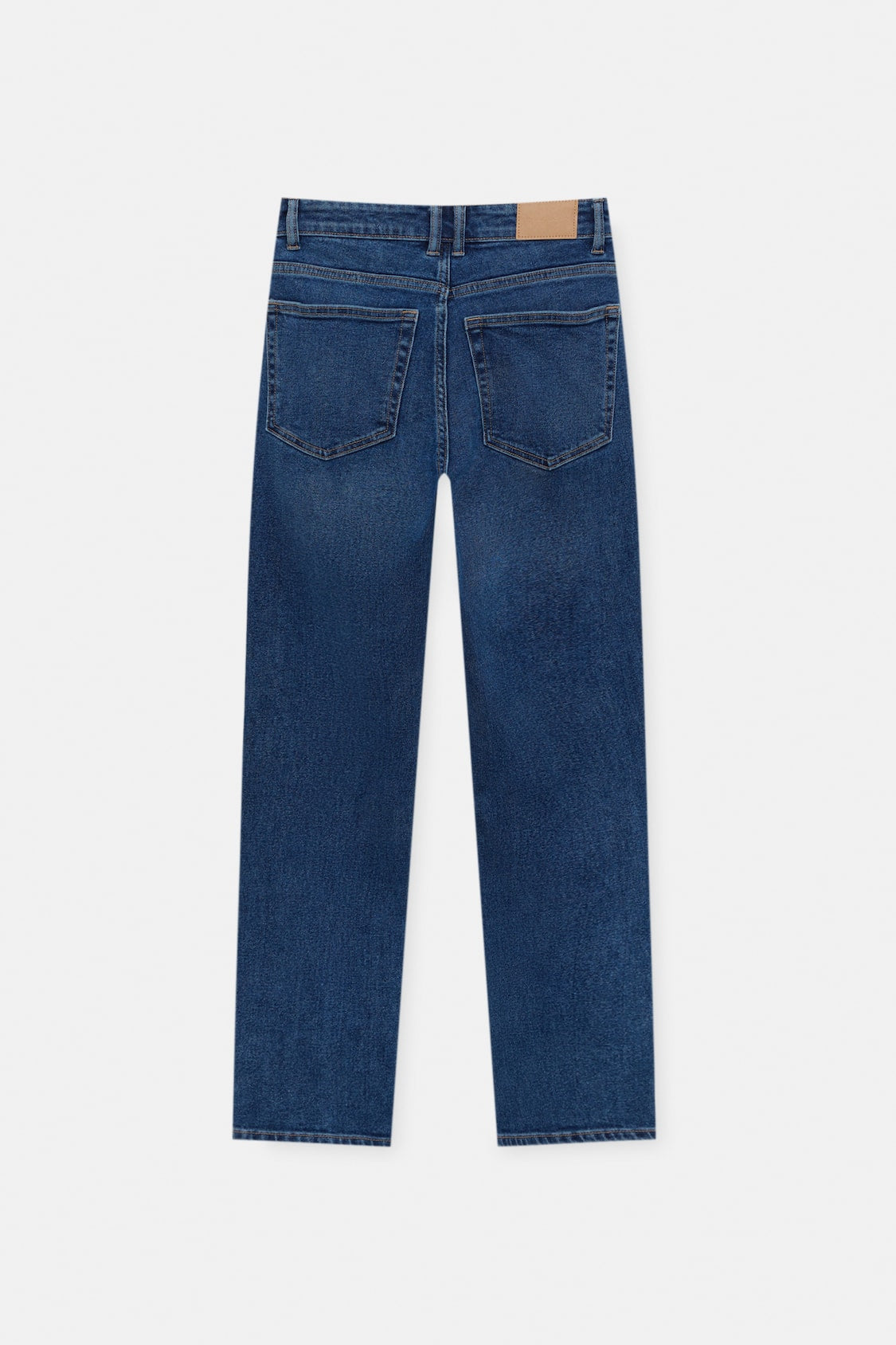 Denim Blue Slim Mom Fit High Waist Jeans