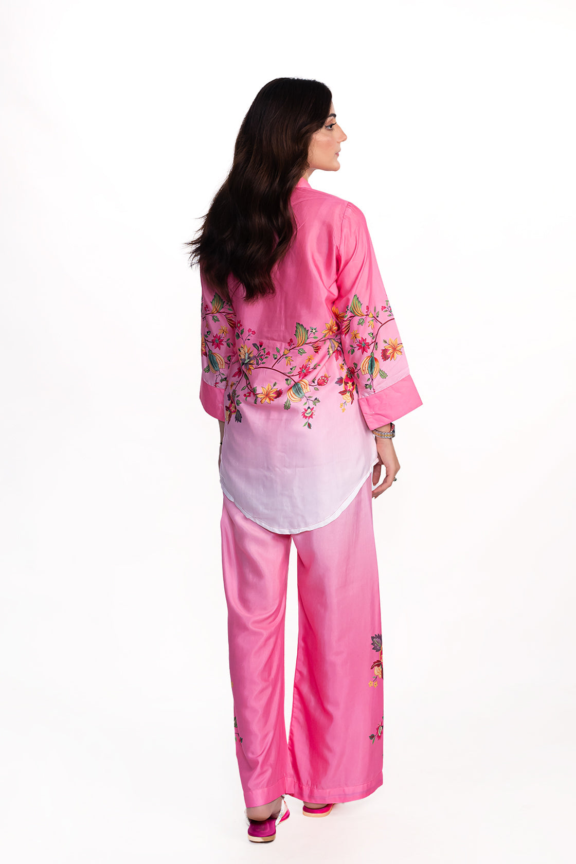 Primrose Pink Printed Swiss Lawn Co-Ord Set