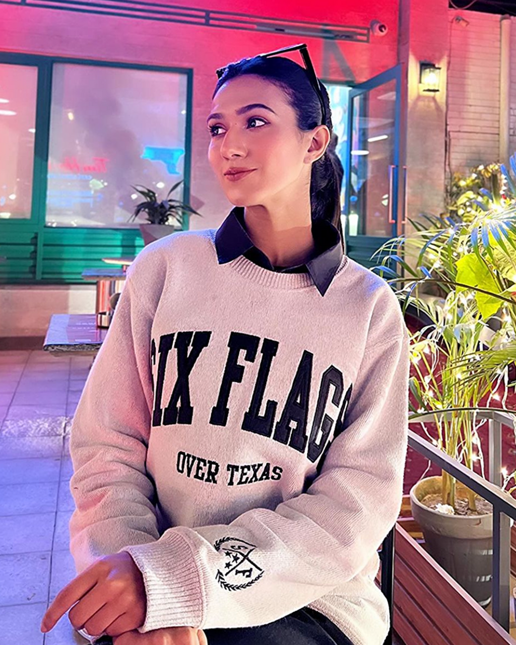 Six Flag Embroidered Irish Knitted Sweater