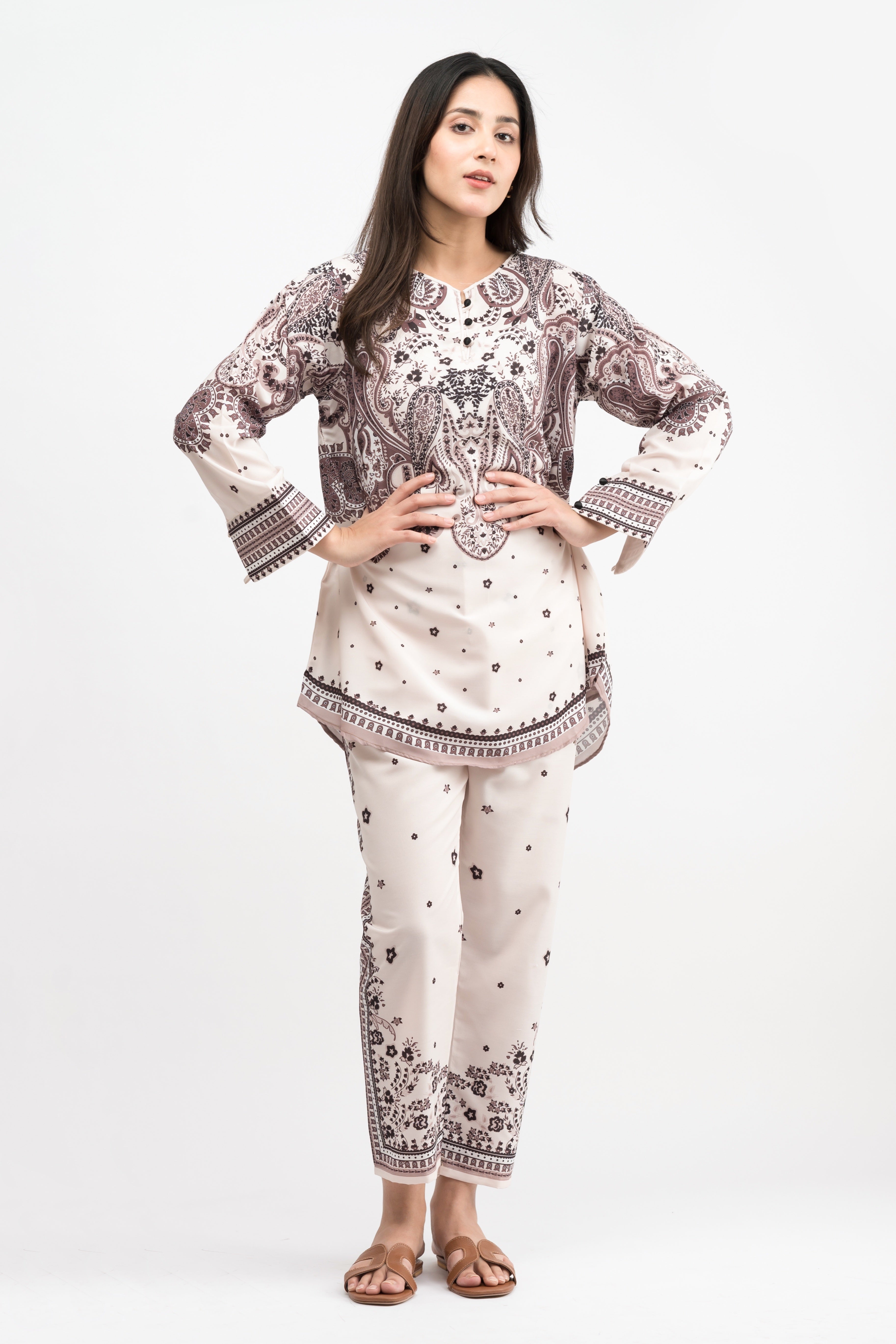 Azel Printed Swiss Lawn Co-Ord Set