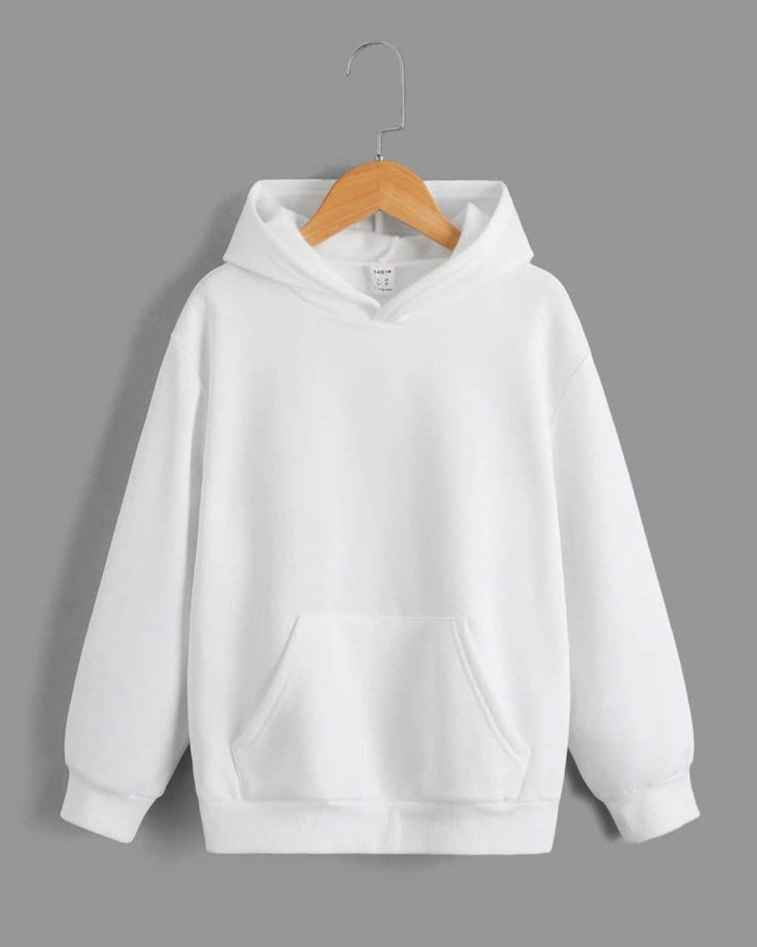 Premium White Pullover Hoodie