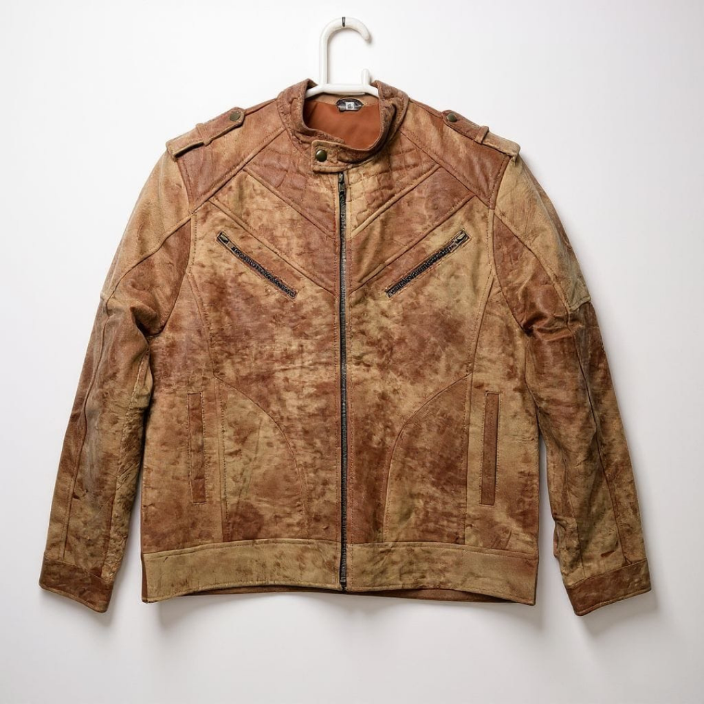 Two Torn Matt pure LAMB Leather Jacket