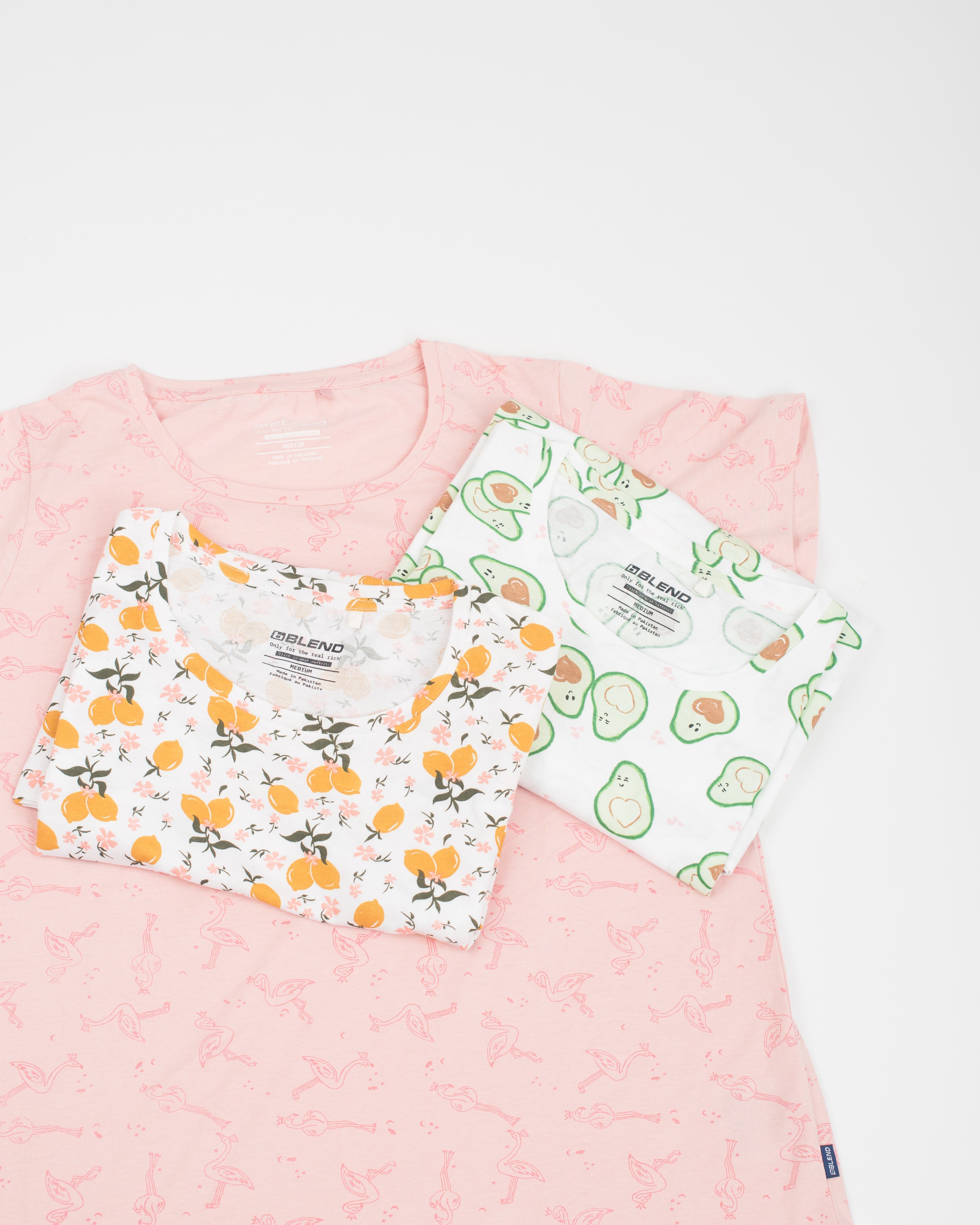 Pack Of 3 Printed Short Sleeve Tops Combo-3