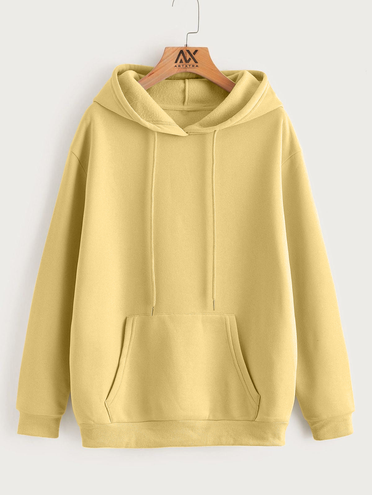 Ochre Solid Pull Over Oversized Hood