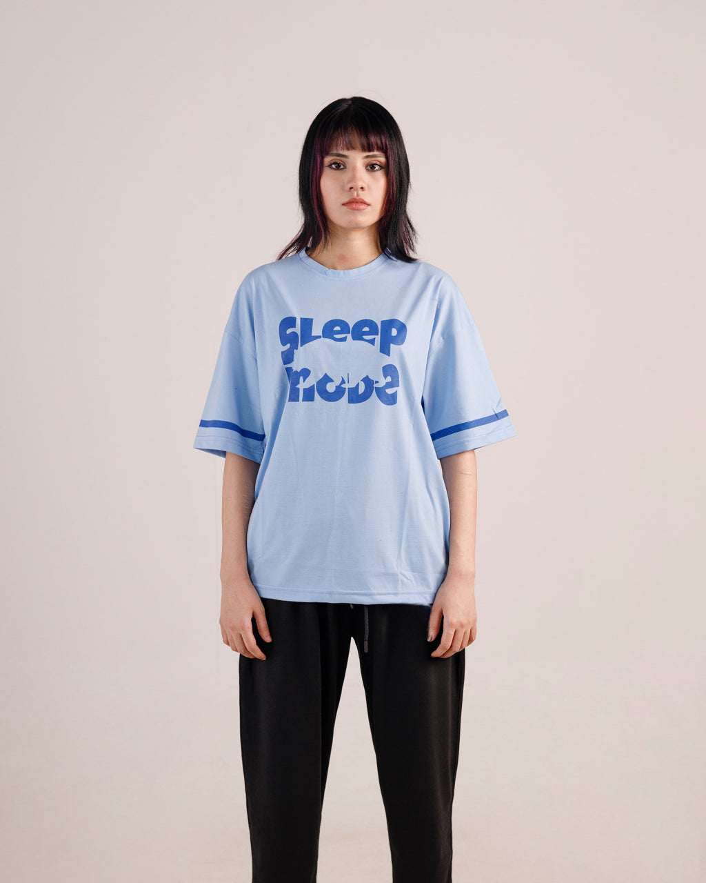 Sleep Mode Graphic Drop Shoulder Oversized Tee