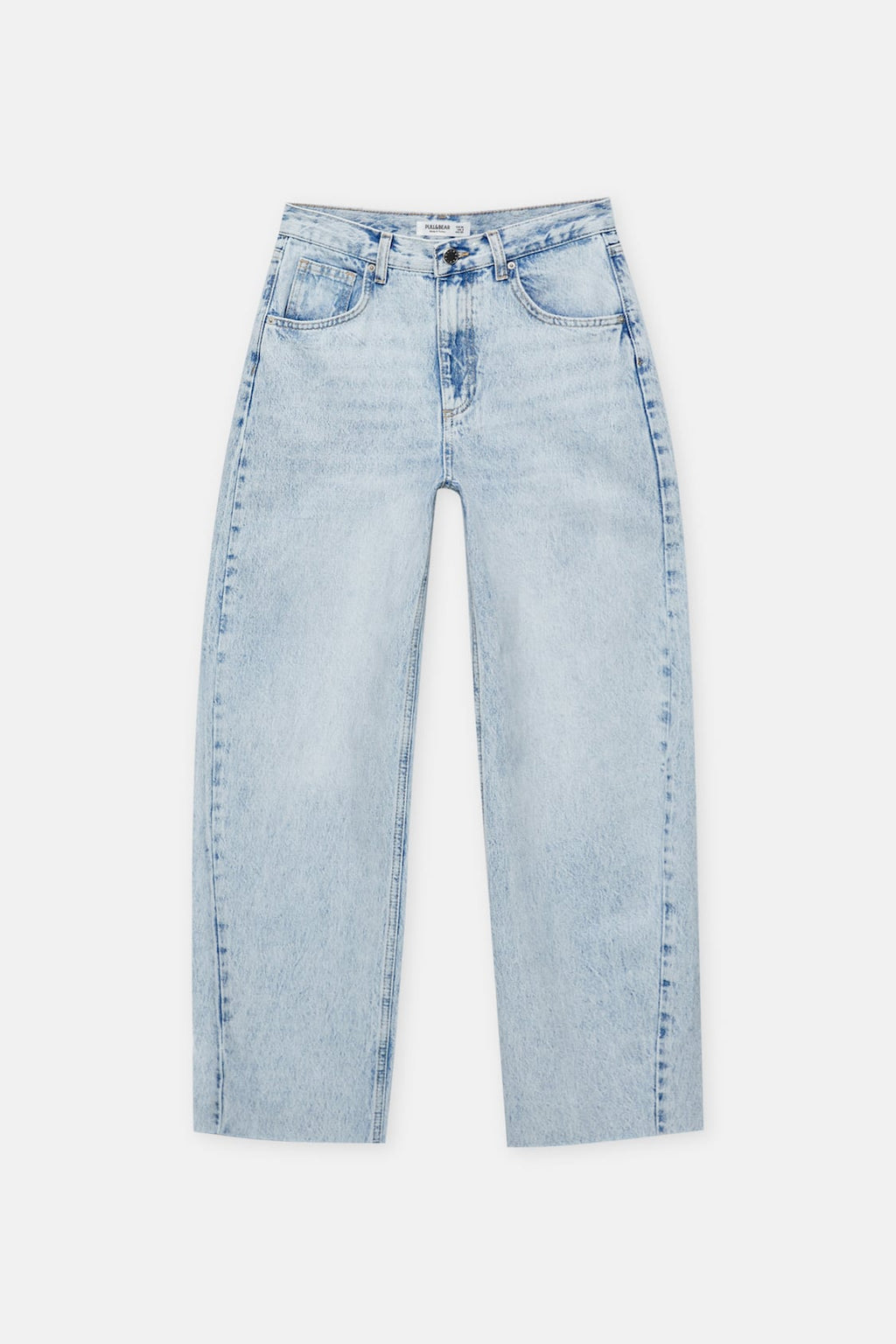 Blue Mid Waist Balloon Fit Jeans