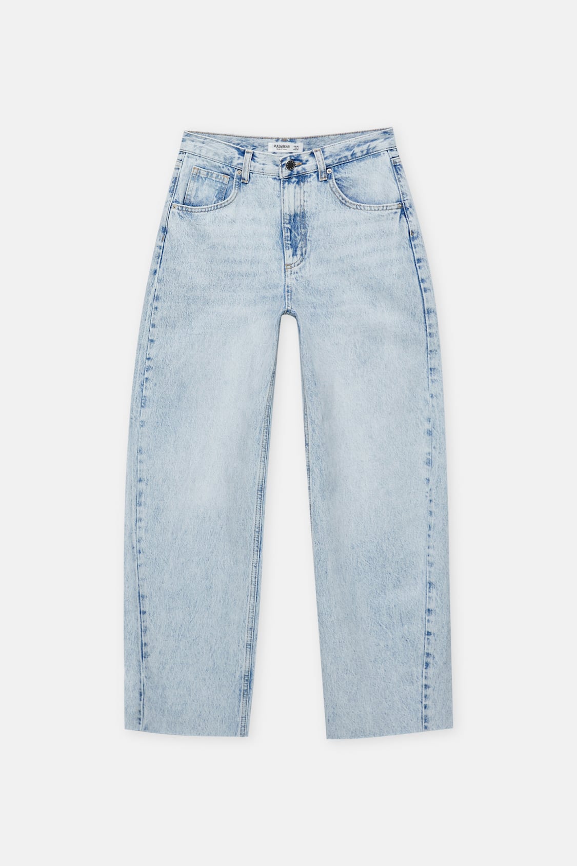 Blue Mid Waist Balloon Fit Jeans