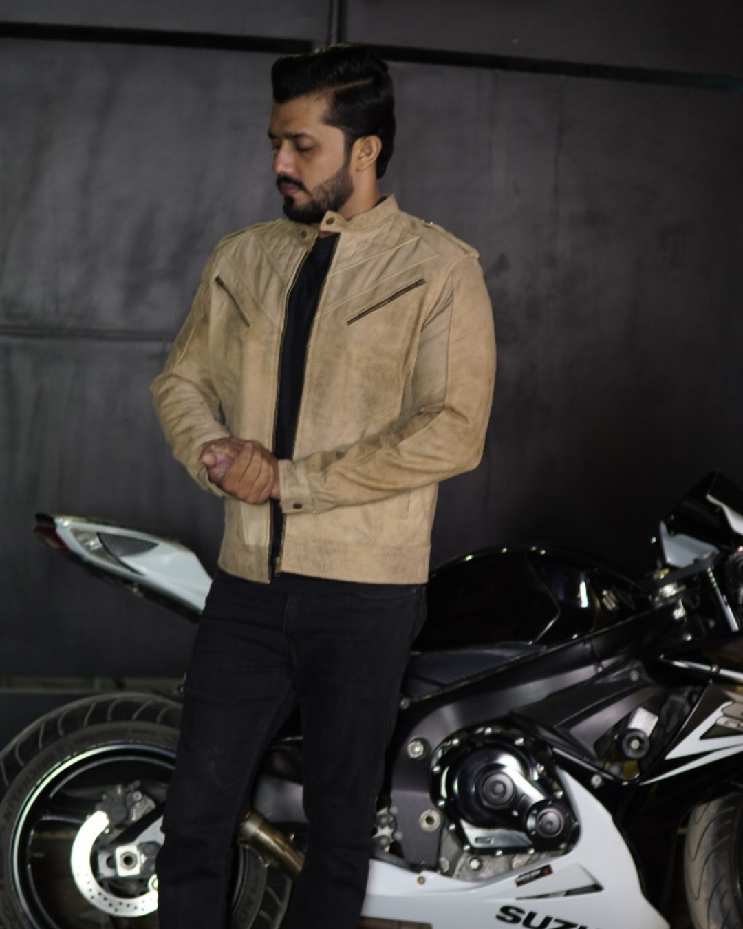 Two Torn Matt Pure LAMB Leather Jacket