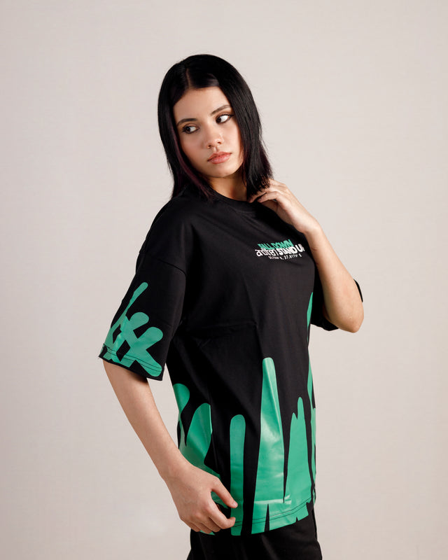 Fall Down Graphic Drop Shoulder Oversized Tee