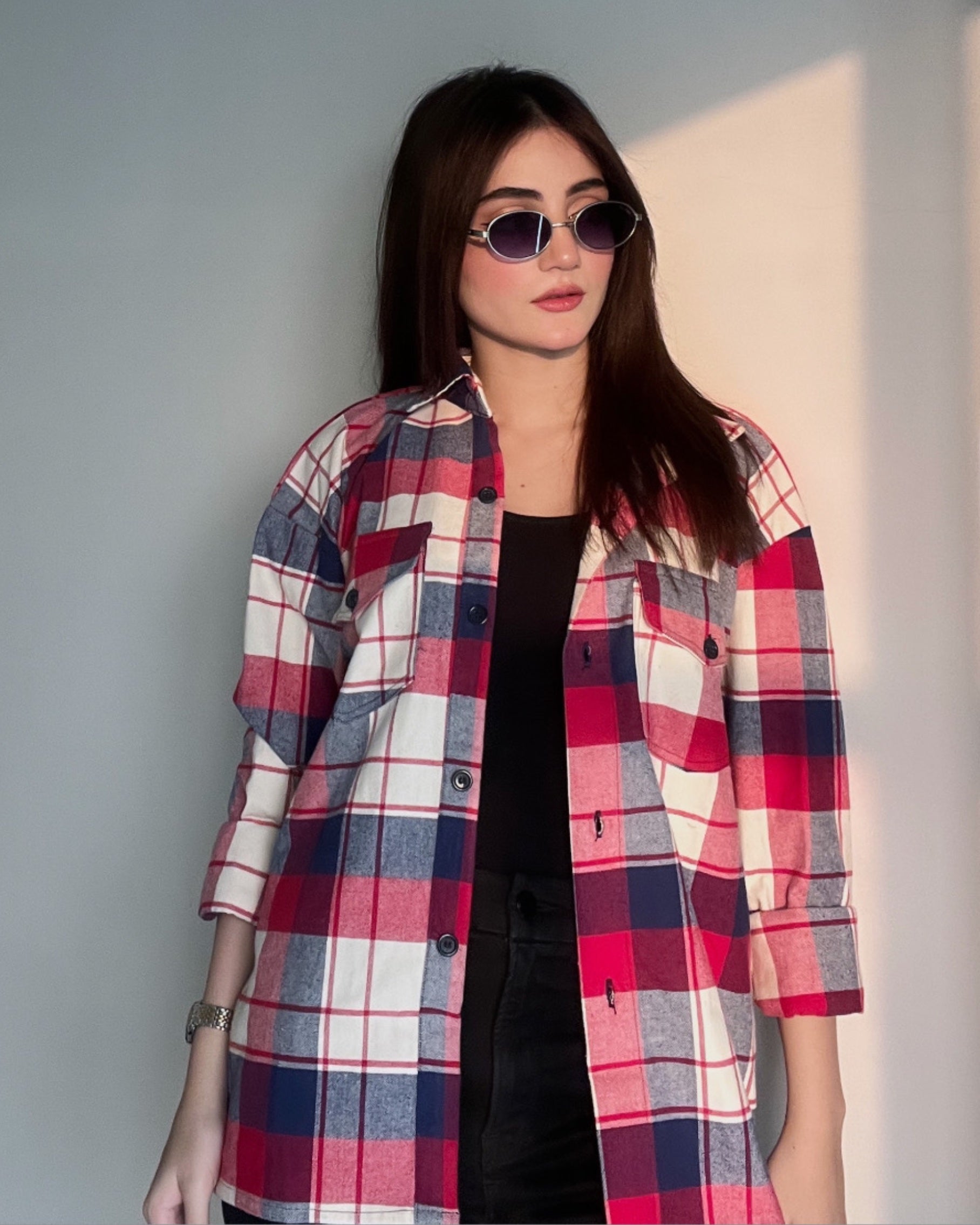 Stewart Plaid Flannel Oversized Shacket
