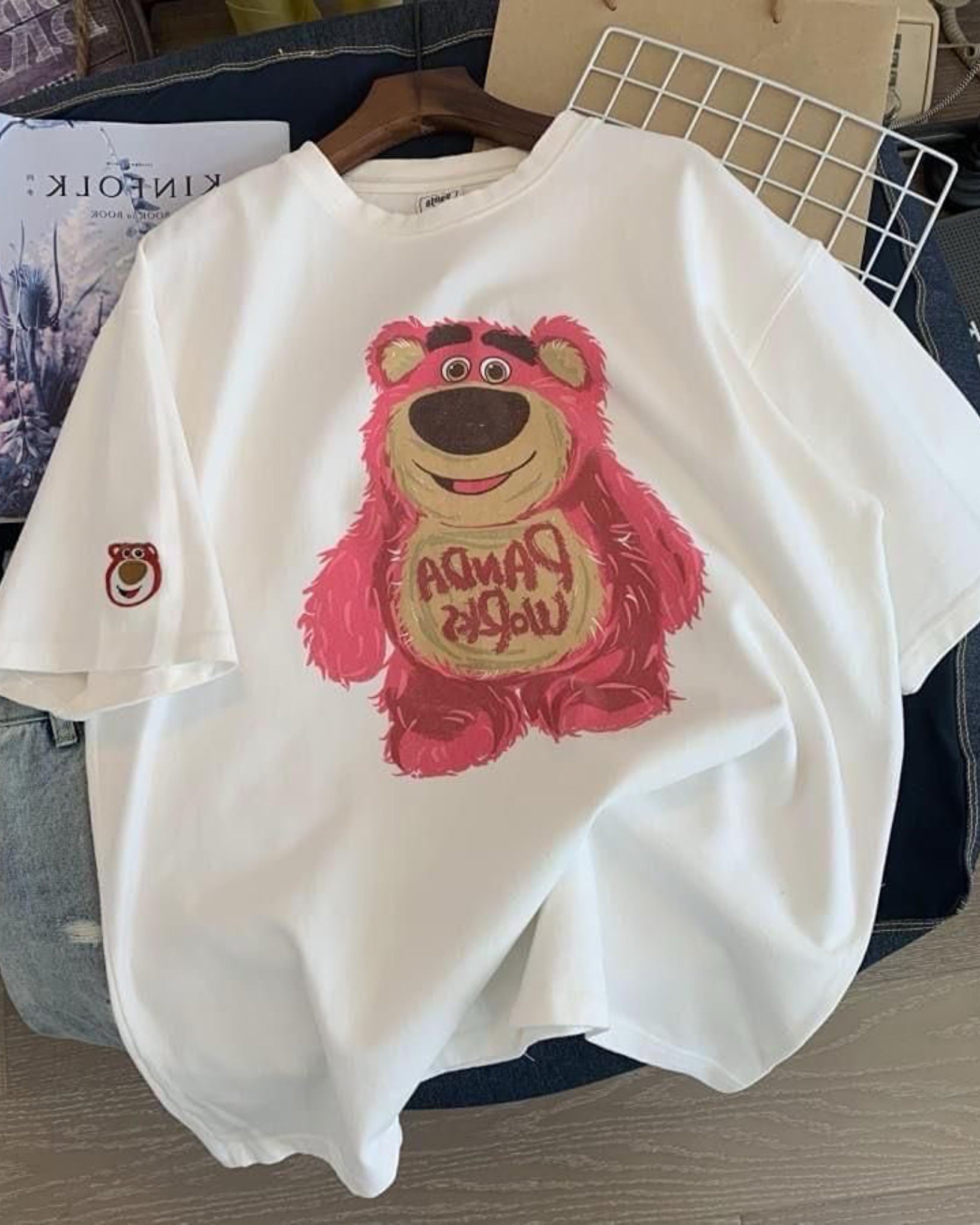 Panda Works Graphic Drop Shoulder Oversized T-shirt