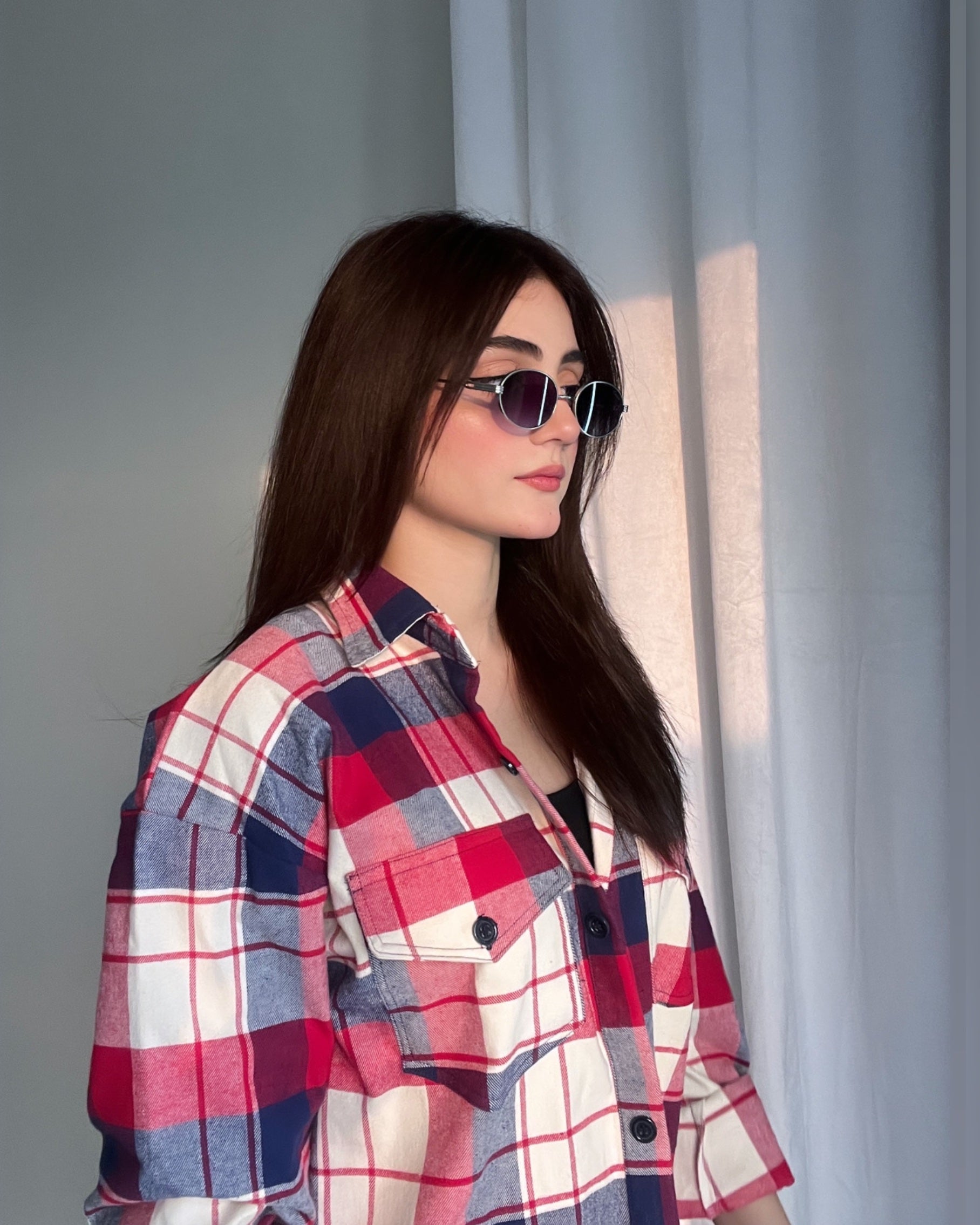 Stewart Plaid Flannel Oversized Shacket