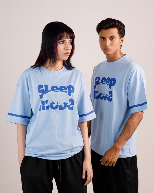 Sleep Mode Graphic Drop Shoulder Oversized Tee