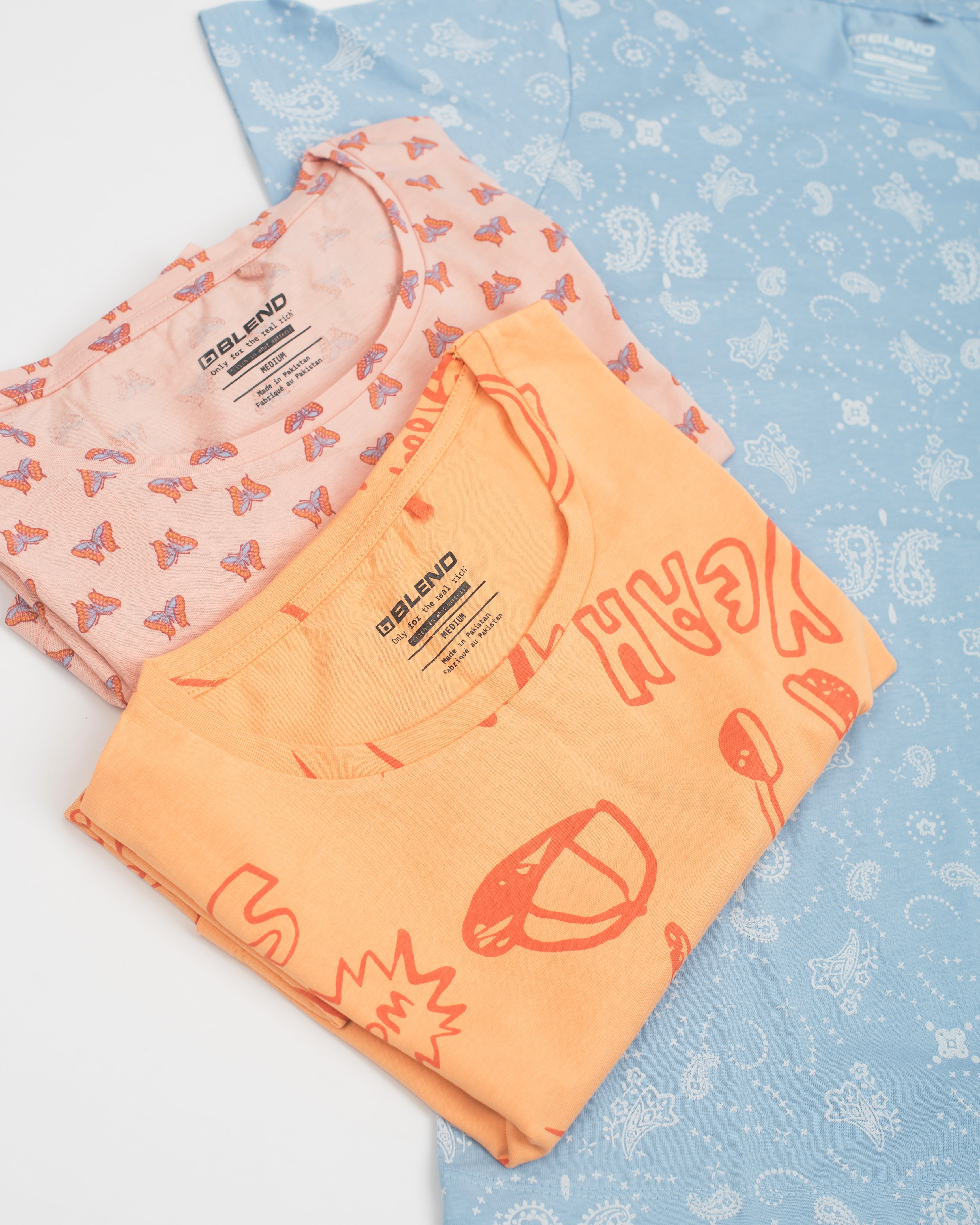 Pack Of 3 Printed Short Sleeve Tops Combo-1