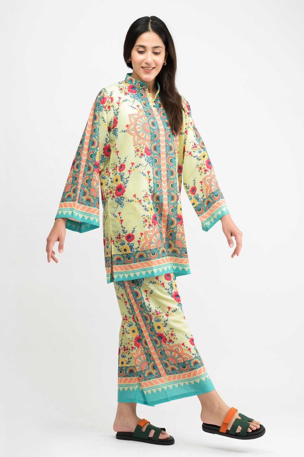 Emerino Printed Swiss Lawn Co-Ord Set