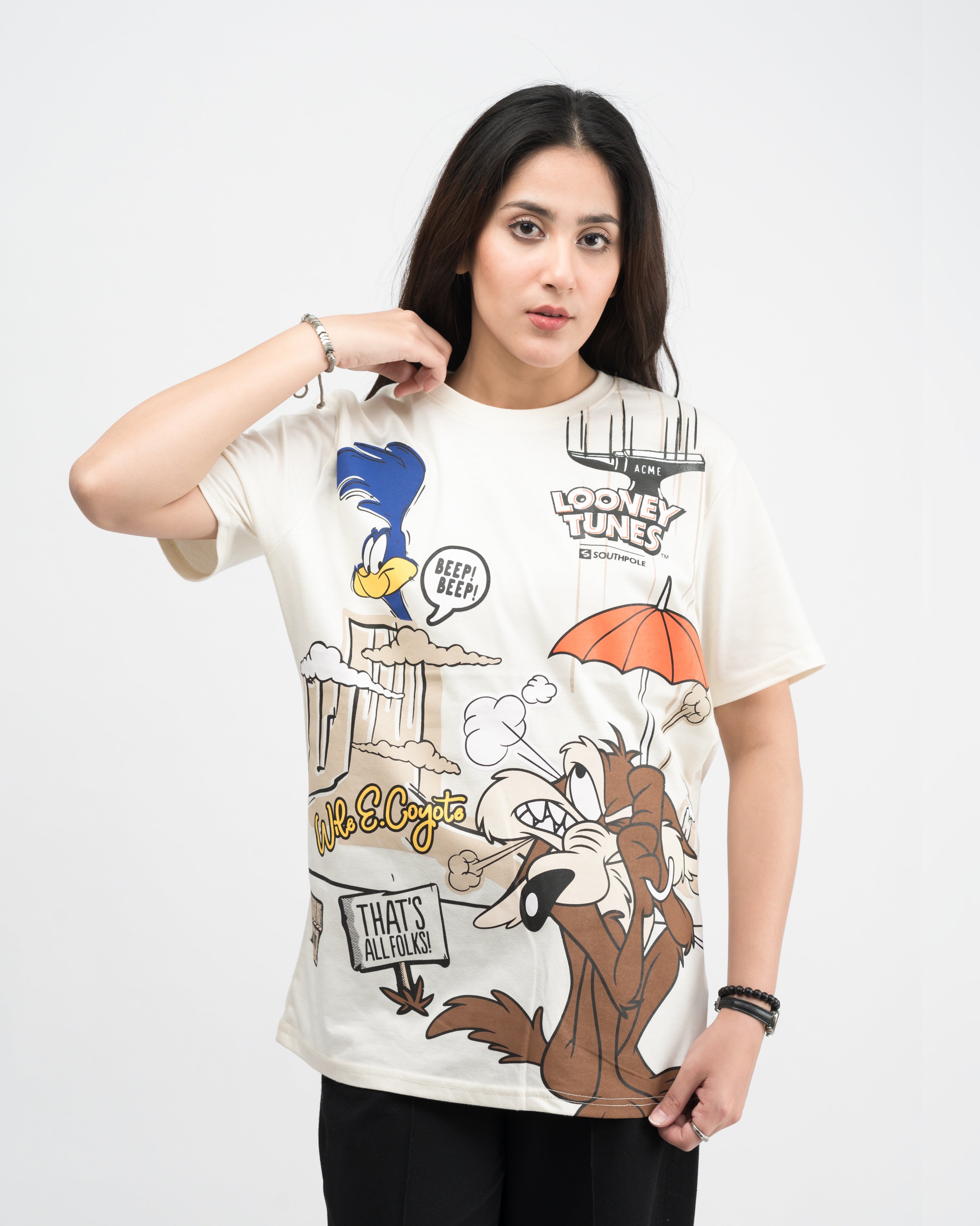 Looney Tunes Graphic Drop Shoulder Oversized T-shirt