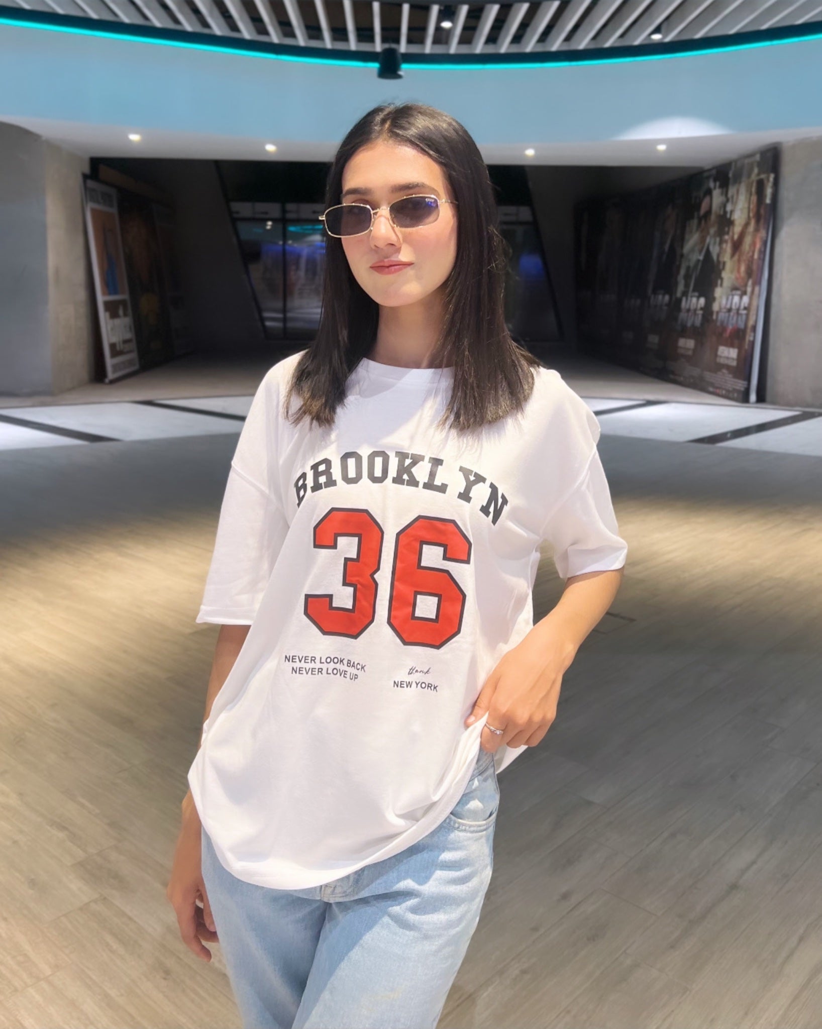 Brooklyn Graphic Drop Shoulder Oversized T-shirt