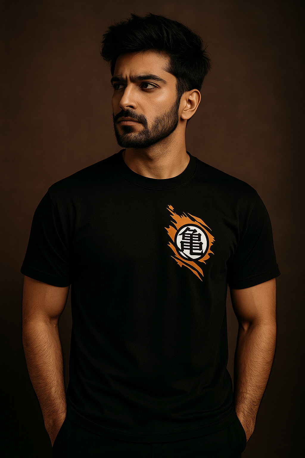 Dragon Ball Z Graphic Drop Shoulder Oversized Tee
