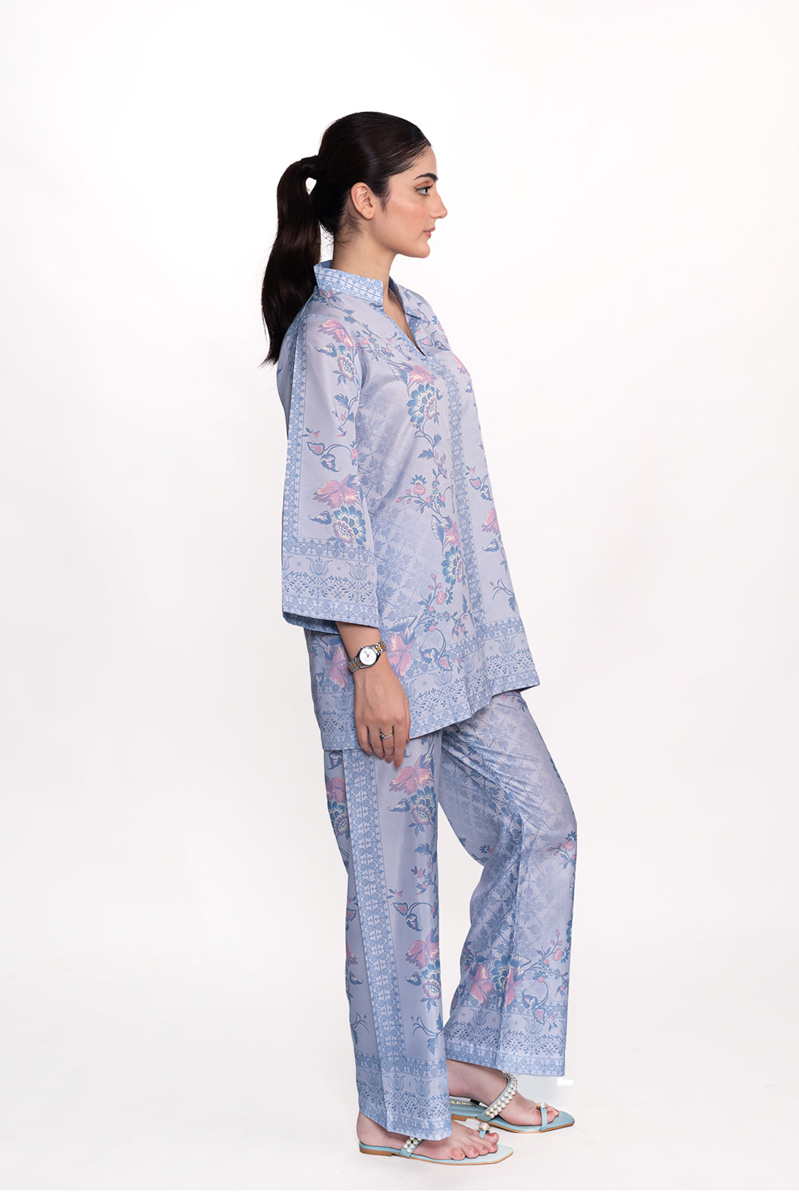 Oleander Printed Swiss Lawn Co-Ord Set