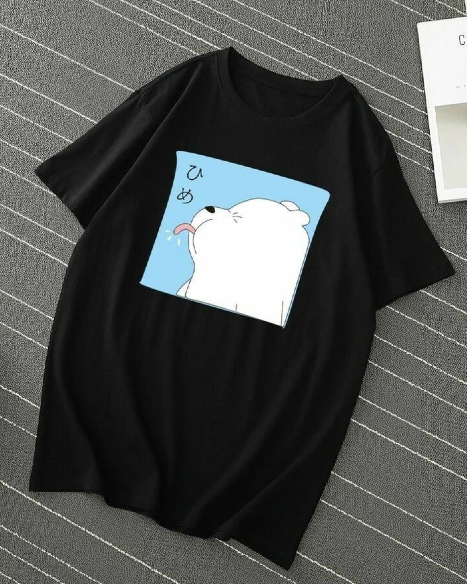 Ice Bear Graphic Drop Shoulder Oversized T-shirt