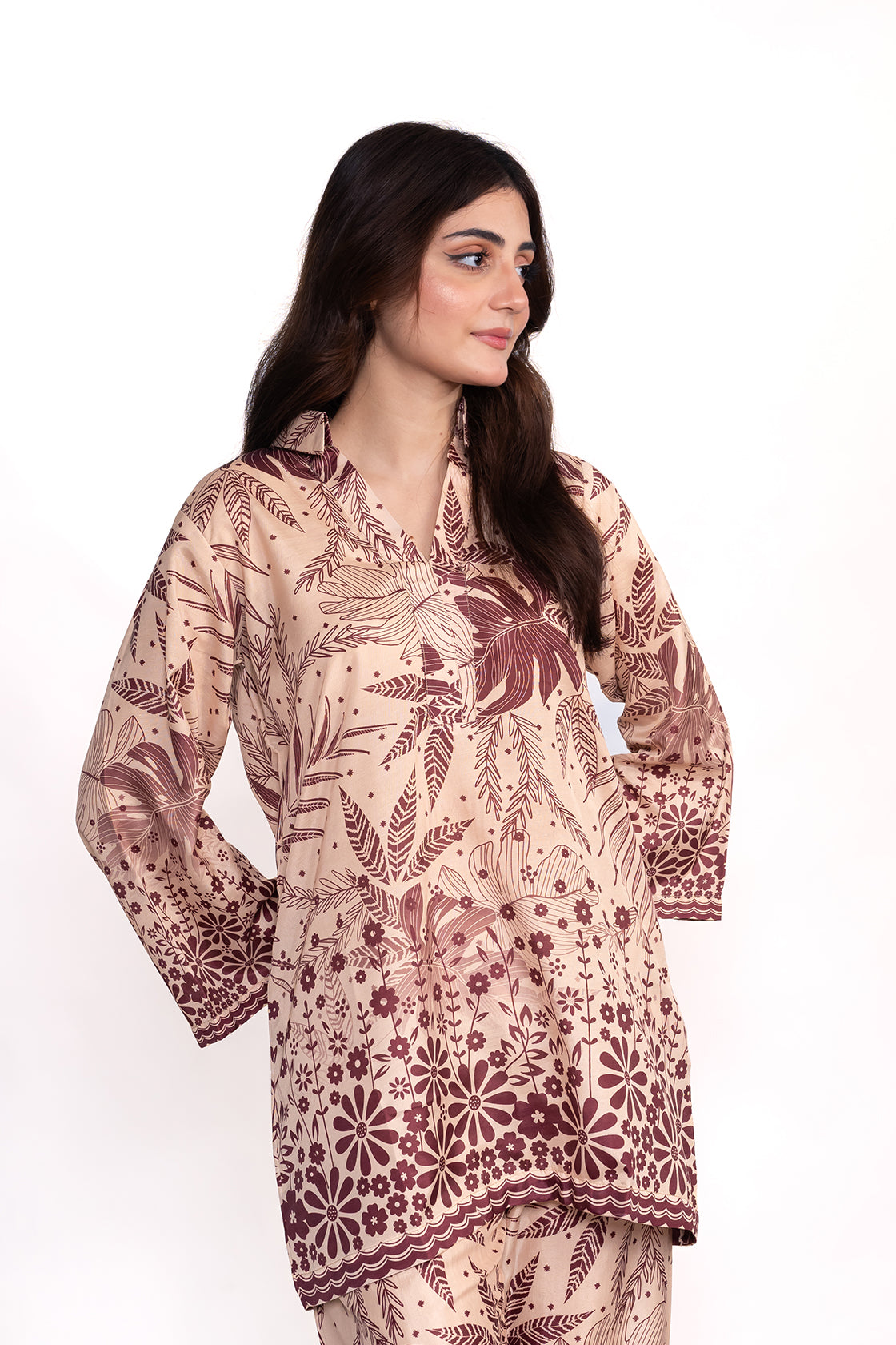 Begonia Printed Swiss Lawn Co-Ord Set