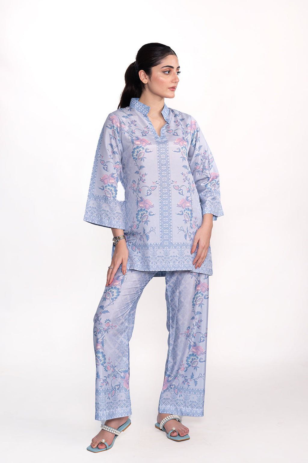 Oleander Printed Swiss Lawn Co-Ord Set