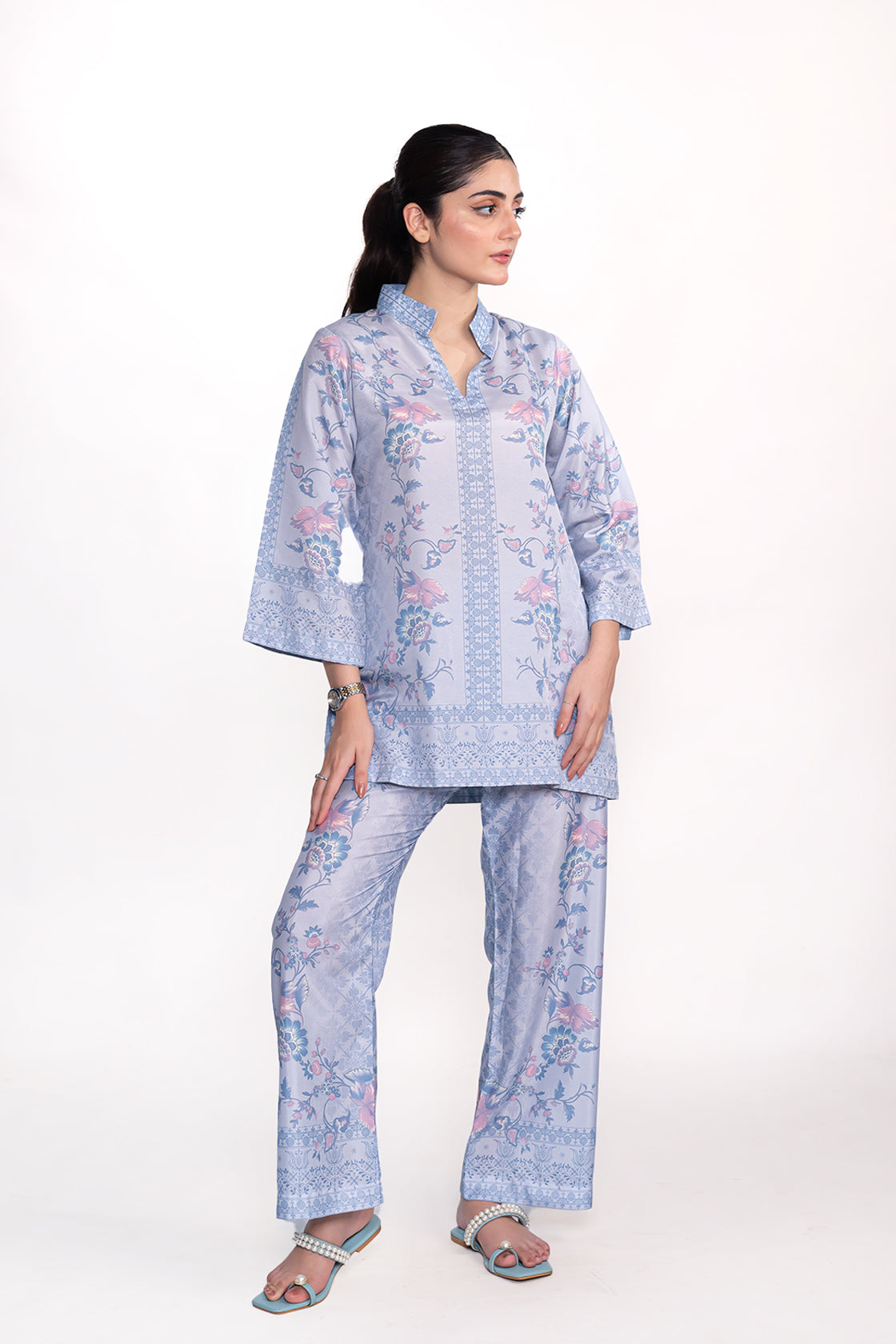 Oleander Printed Swiss Lawn Co-Ord Set