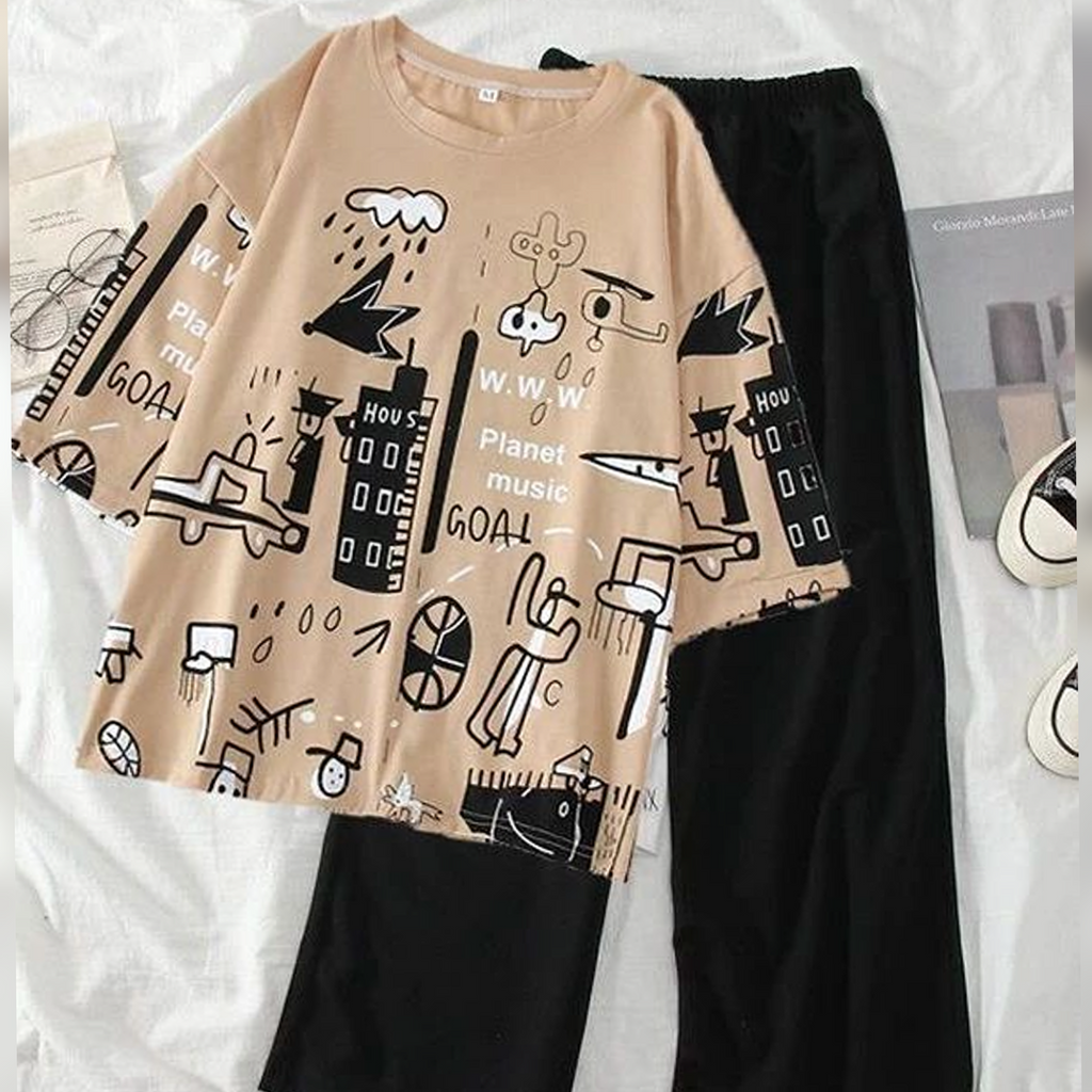 Planet Graphic Tee & Jogger Pant Tracksuit
