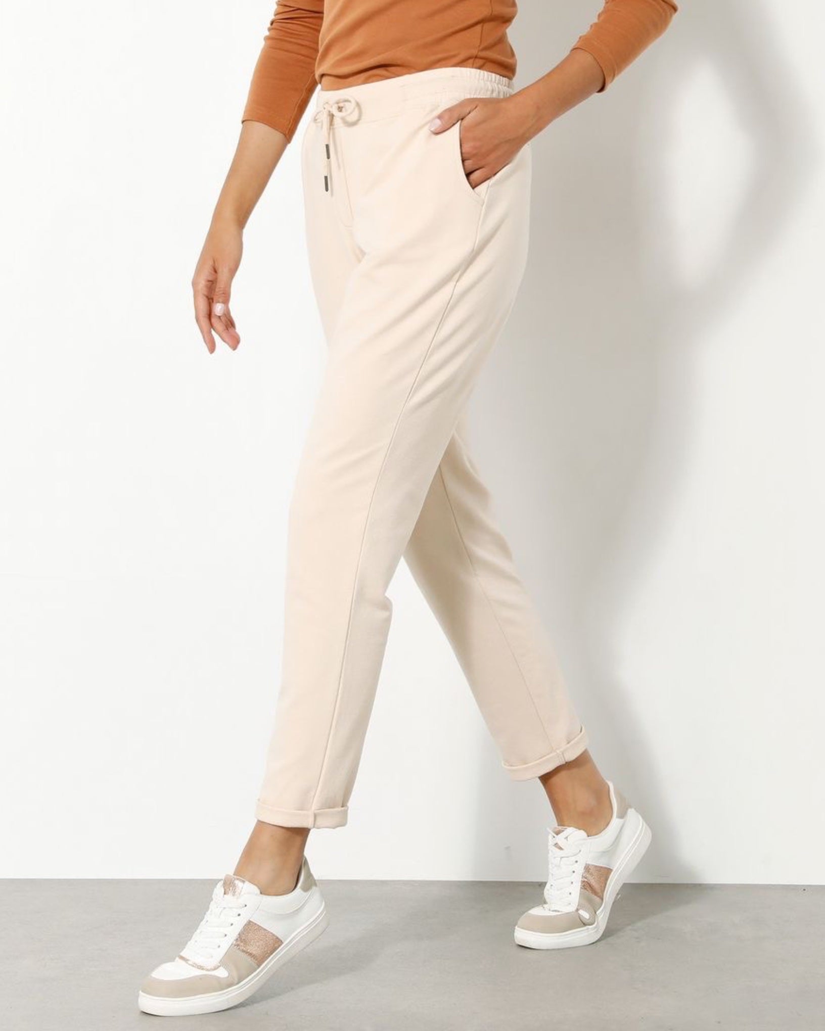 Comfort Stretch Summer Trouser Pant Beige